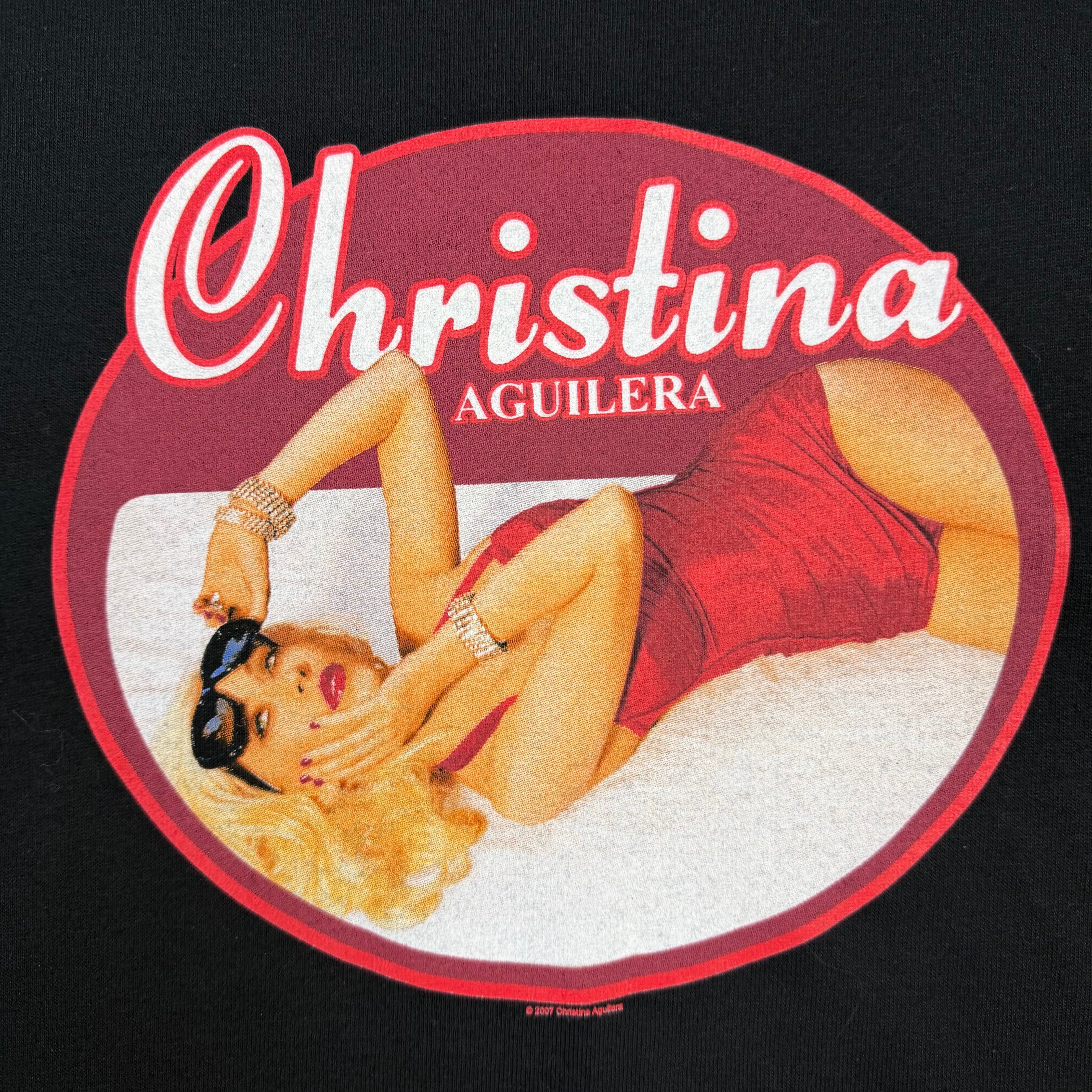 2007 Christina Aguilera Back to Basics Tour Tee Black