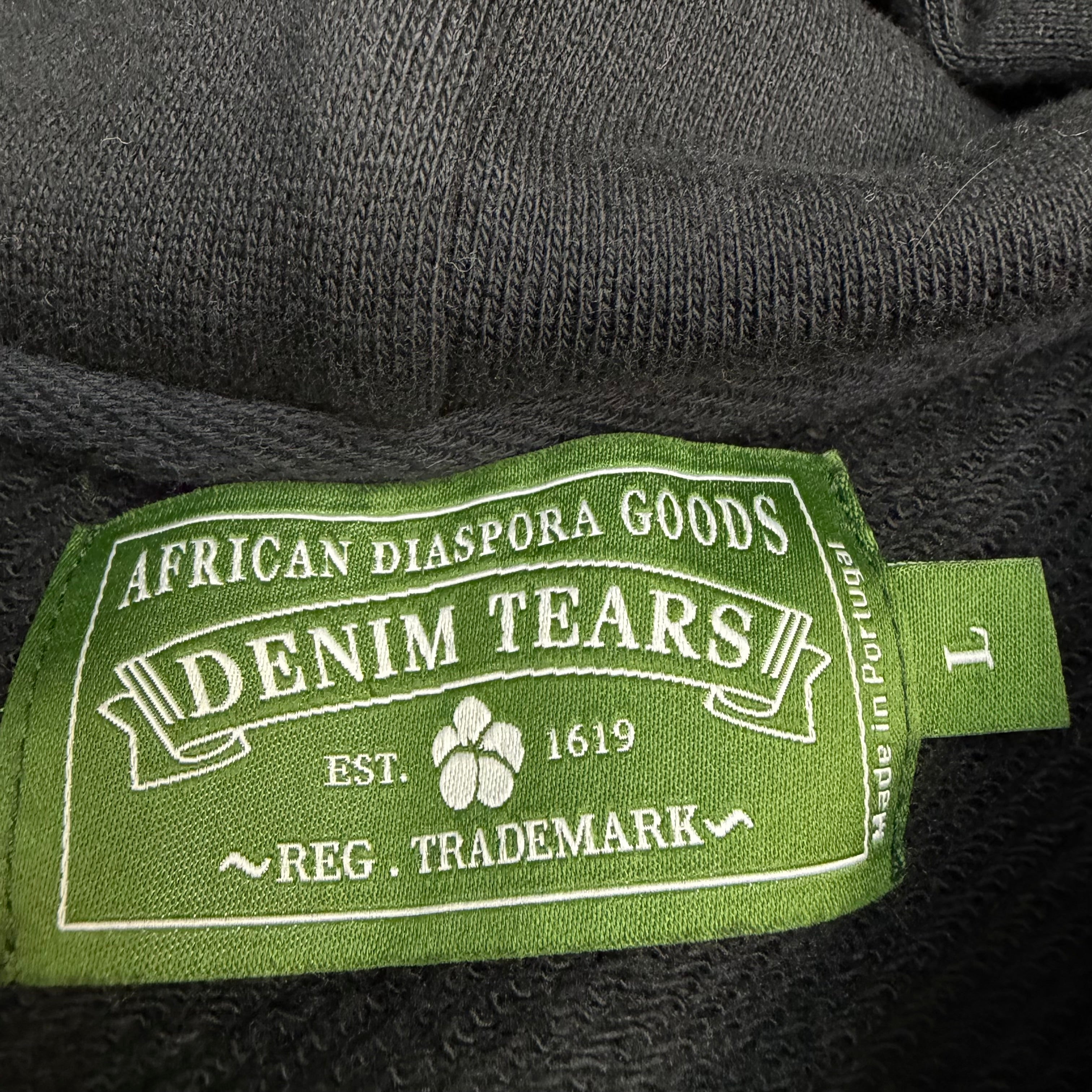 Denim Tears Cotton Wreath Hoodie Black