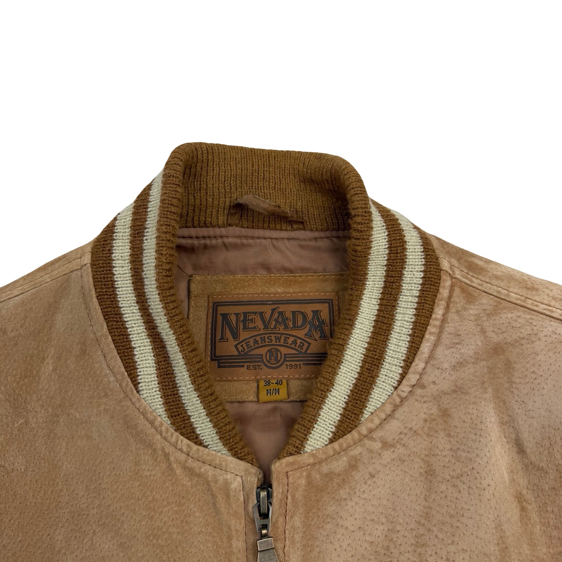 Vintage Nevada Teddy Bomber Jacket Brown