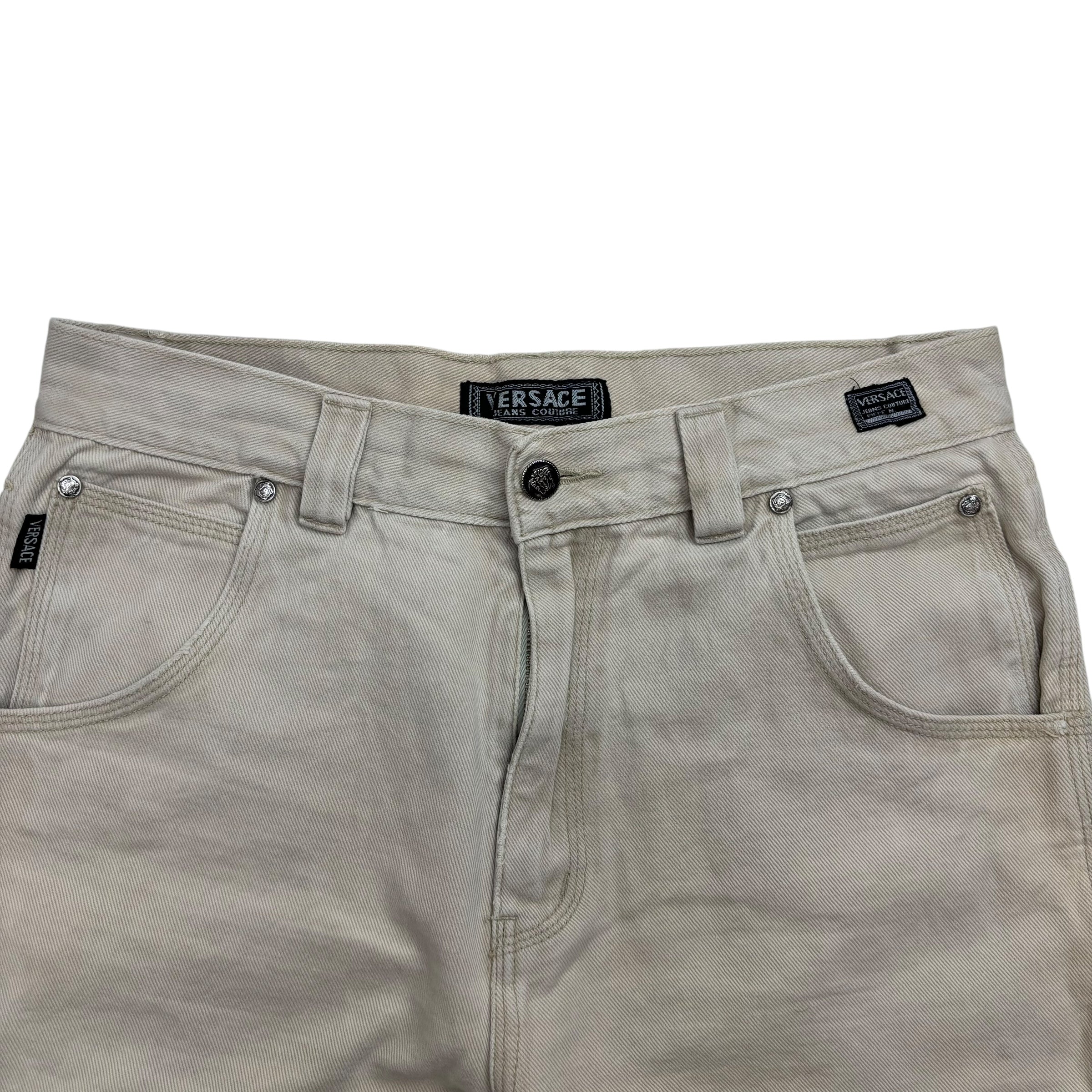 Vintage Versace Cargo Shorts Cream