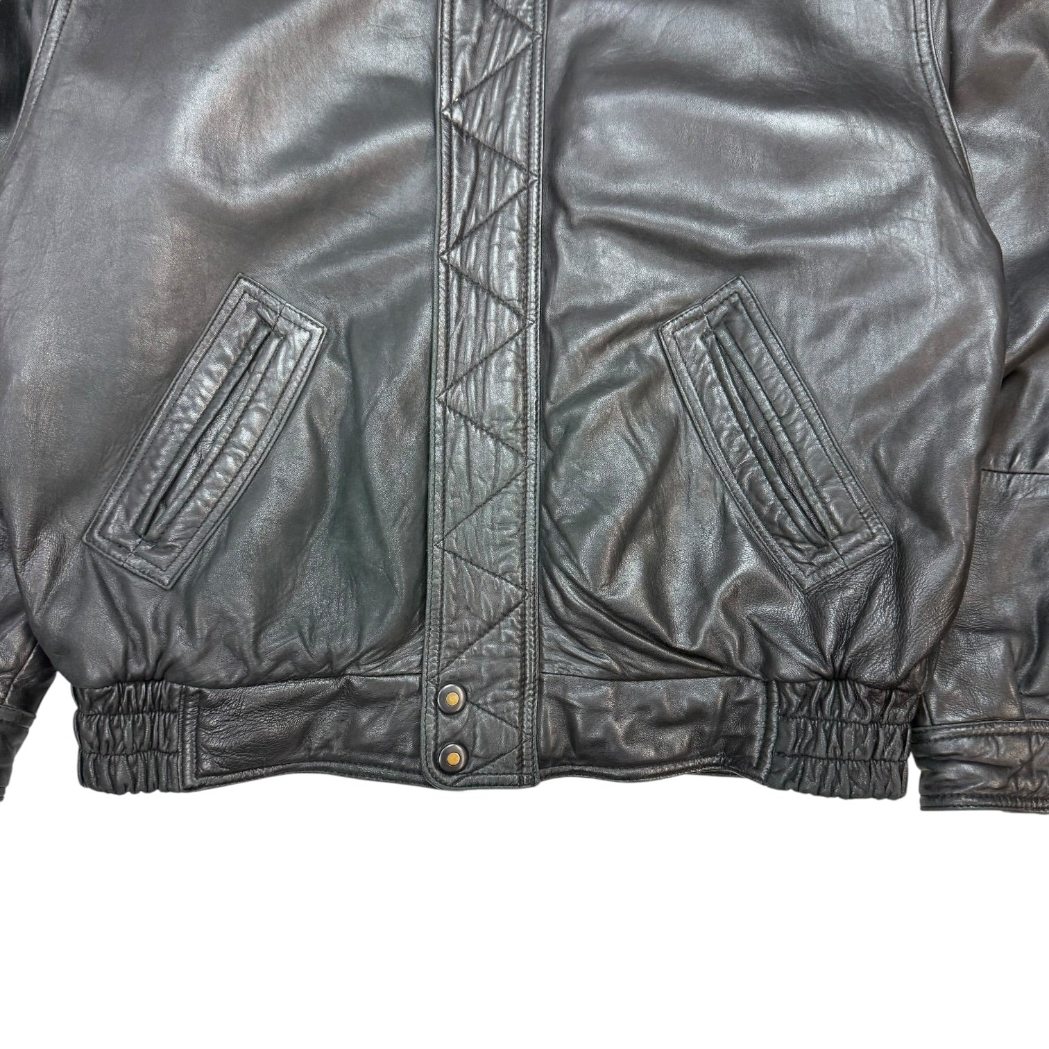 Vintage Danier Leather Bomber Jacket Black