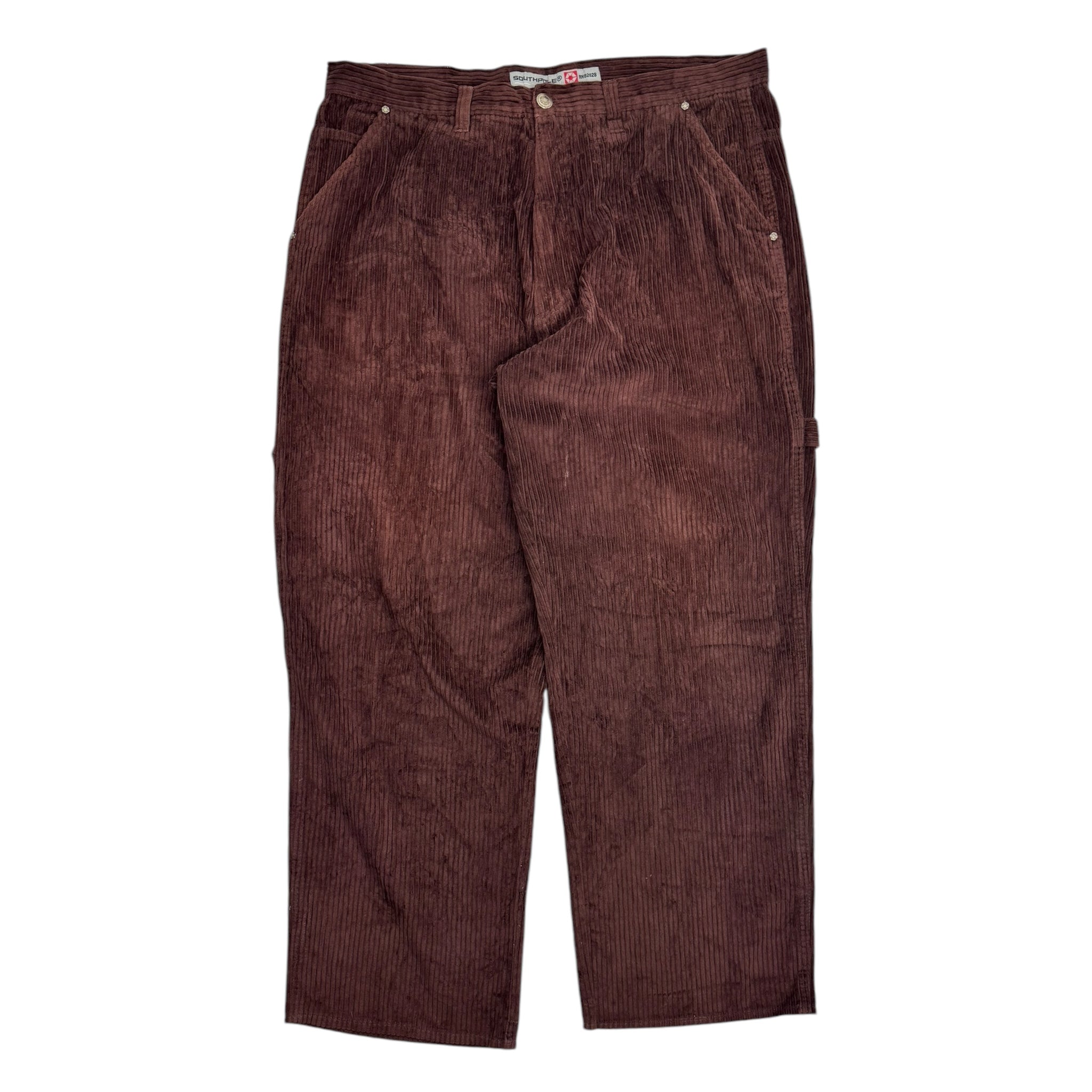 Y2K South Pole Cord Pants Burgundy