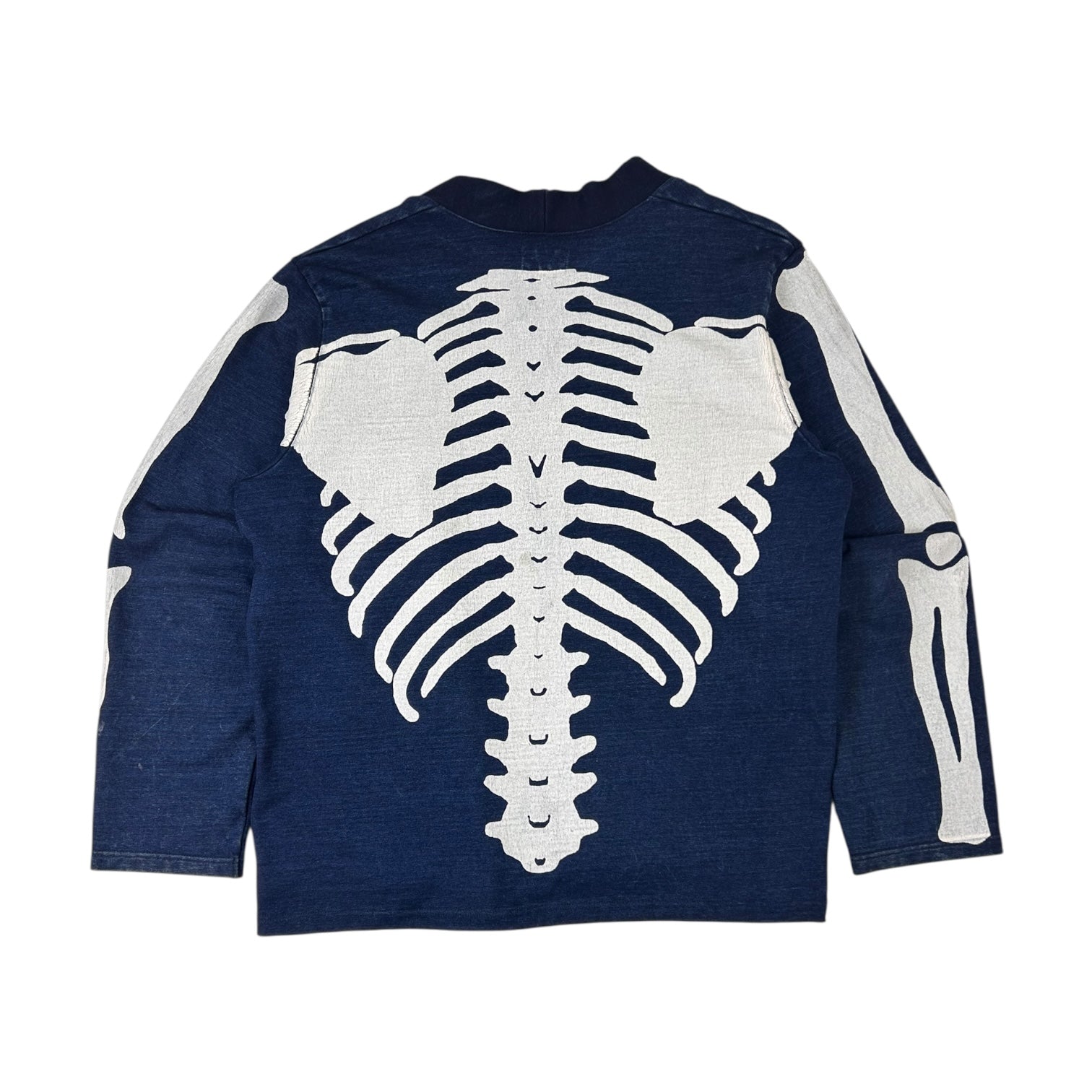 Kapital Skeleton Print Cardigan Blue