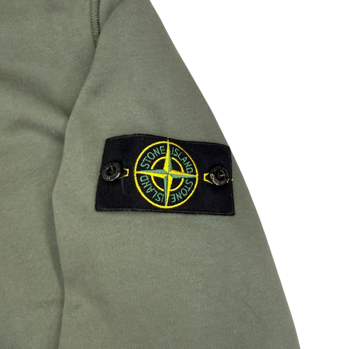 Stone Island Half Zip Patch Sweater Green
