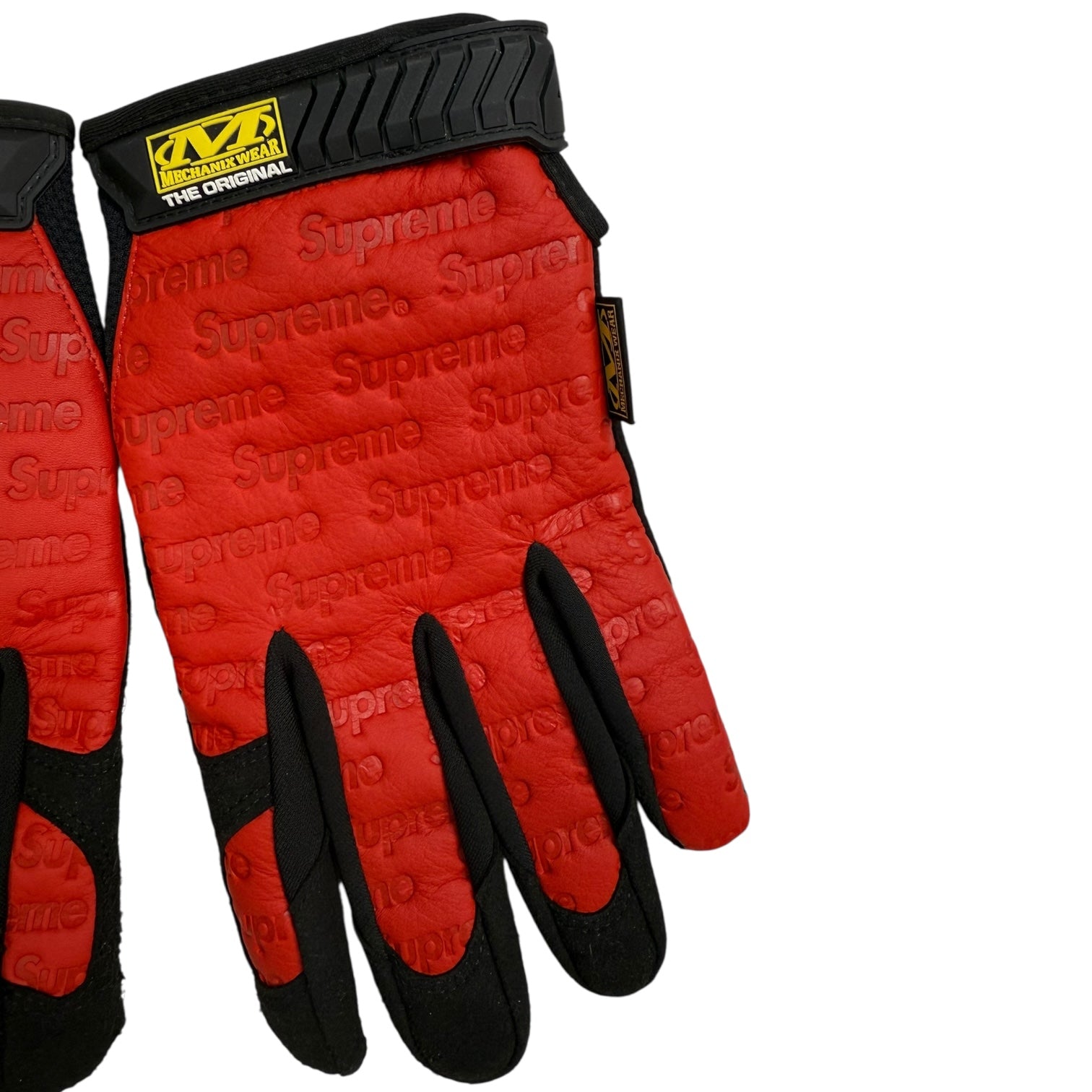 Supreme Mechanix Leather Work Gloves Red