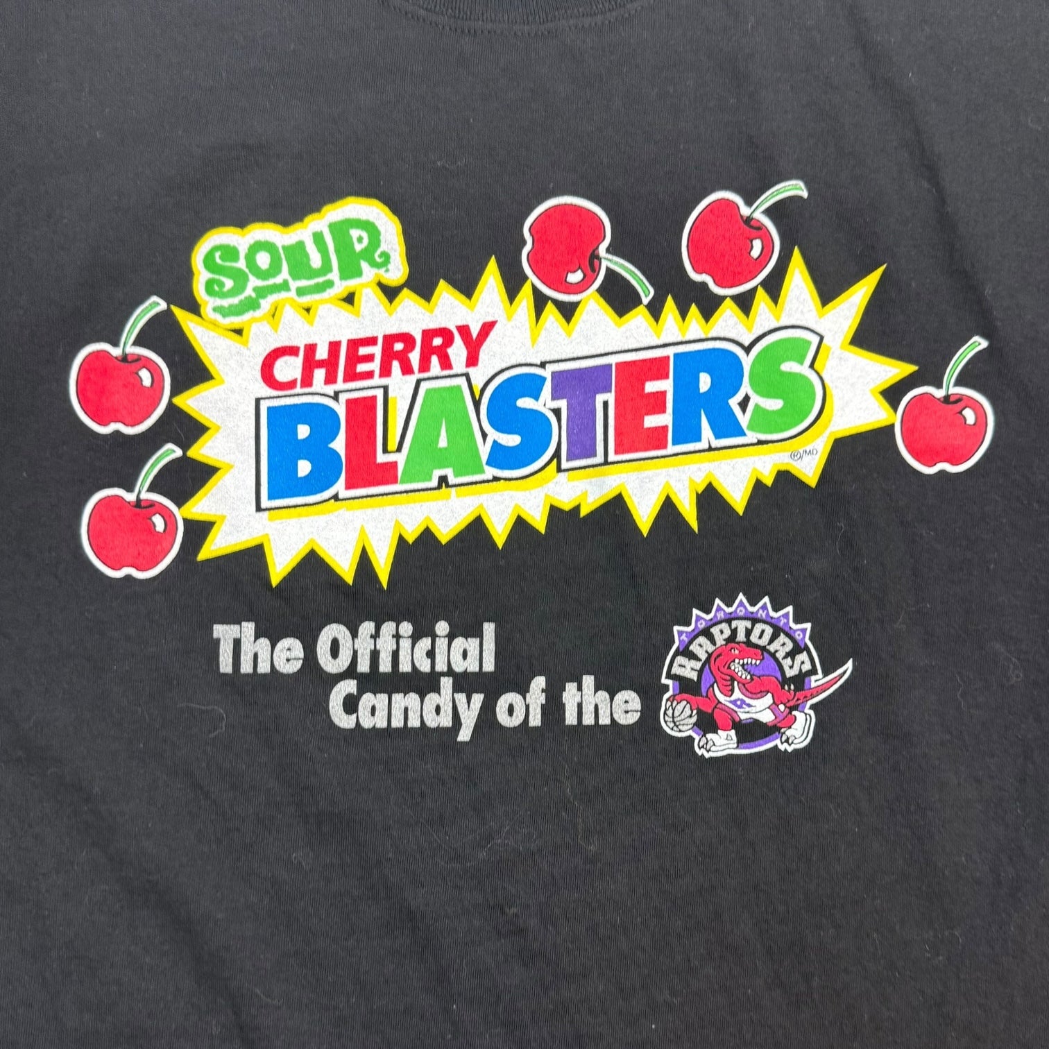 Vintage Toronto Raptors Sour Cherry Blasters Candy Tee Black