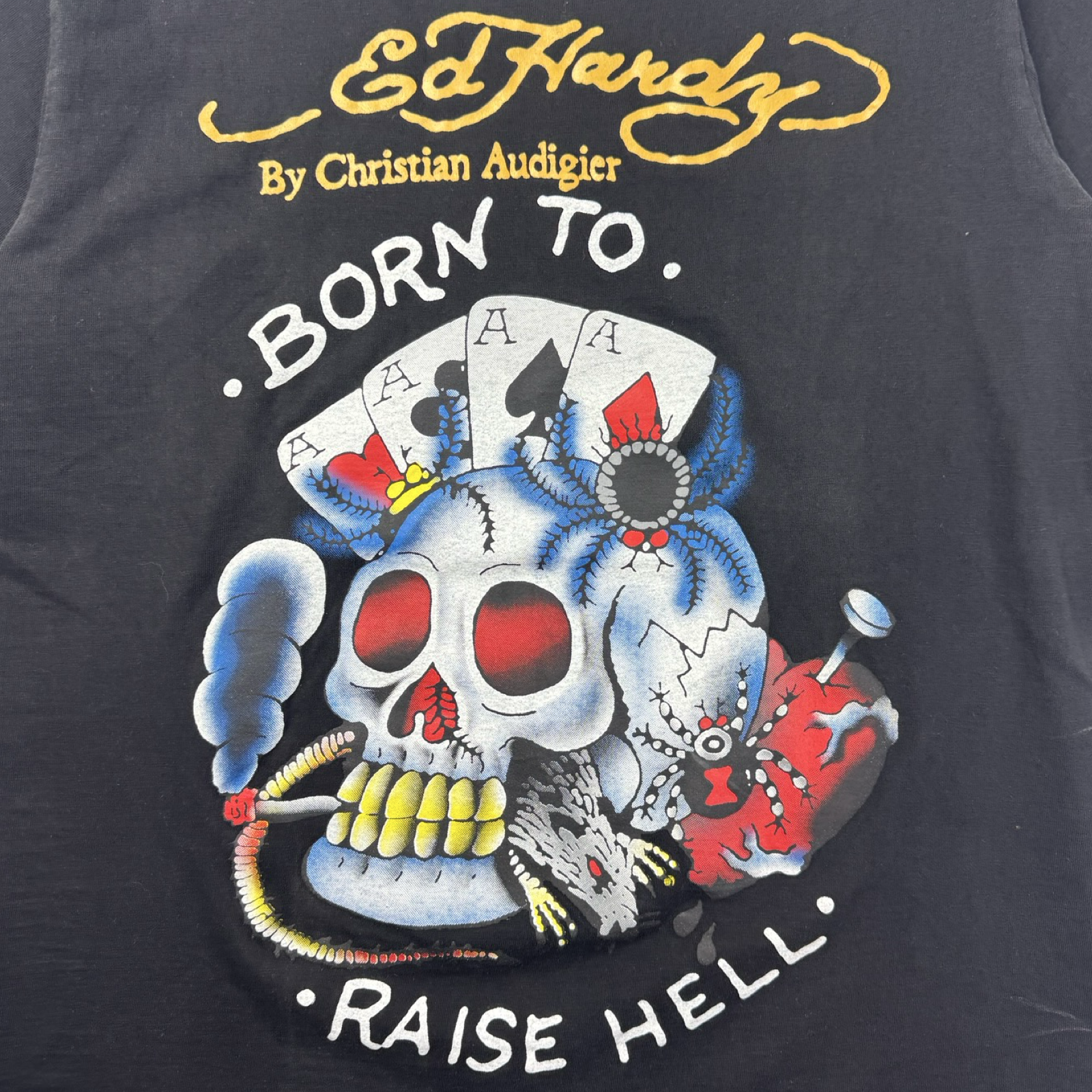 Y2K Ed Hardy 'Born To Raise Hell' T-Shirt