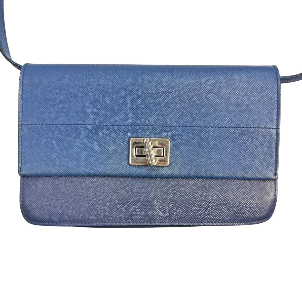 Prada Saffiano Crossbody Bag Blue