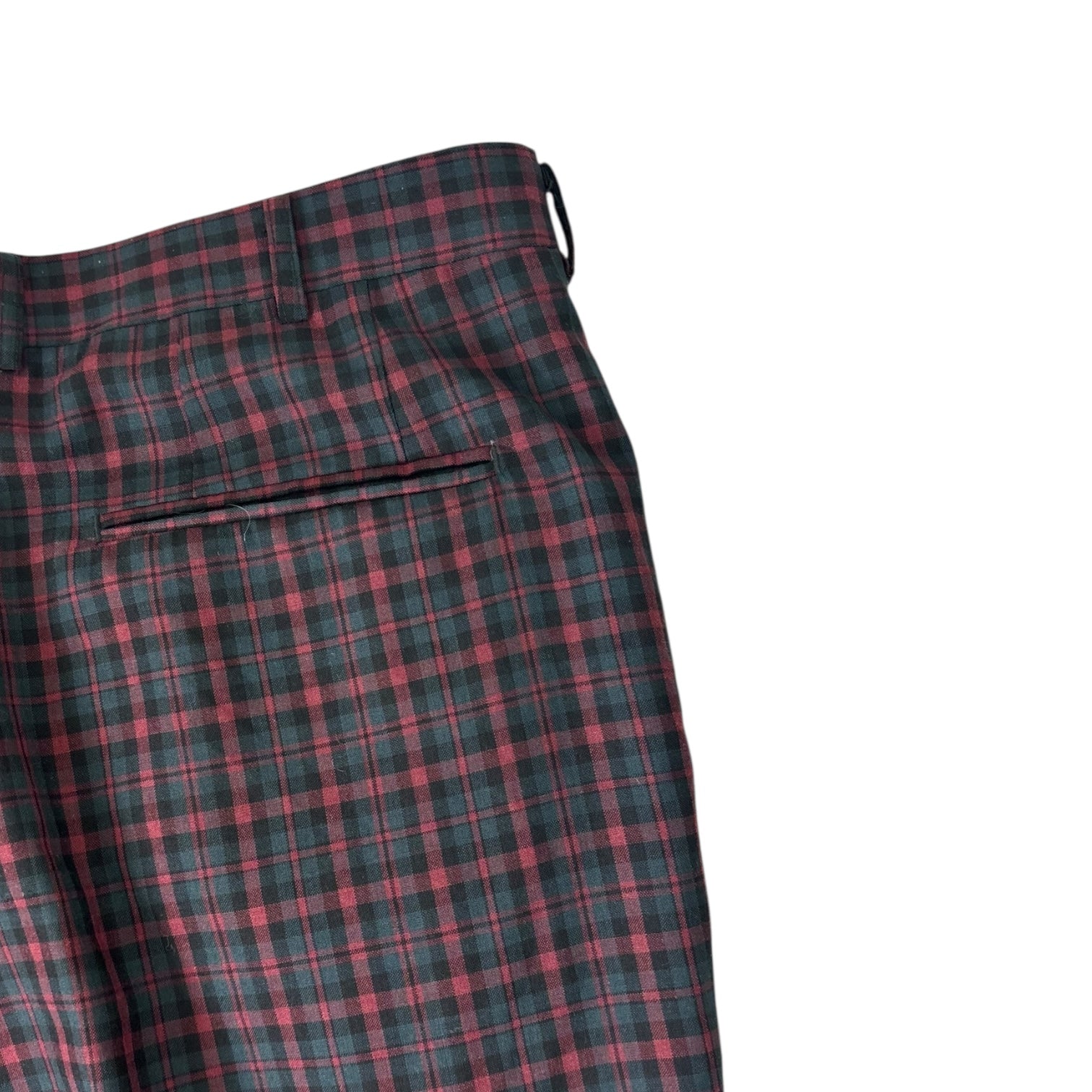 Balenciaga Plaid Dress Pant Red/Grey