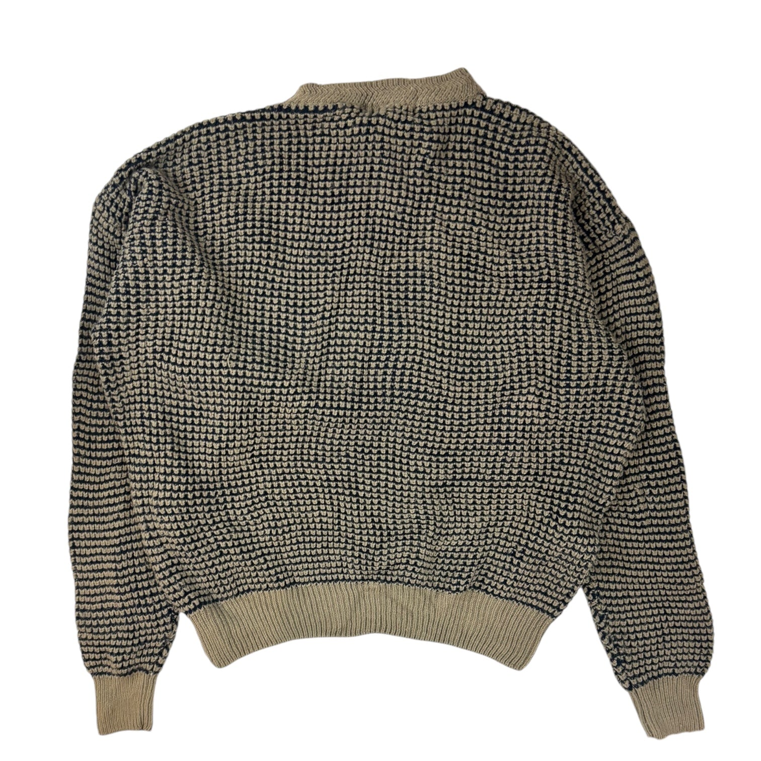 Vintage Madison Two-Tone Knit Sweater Tan