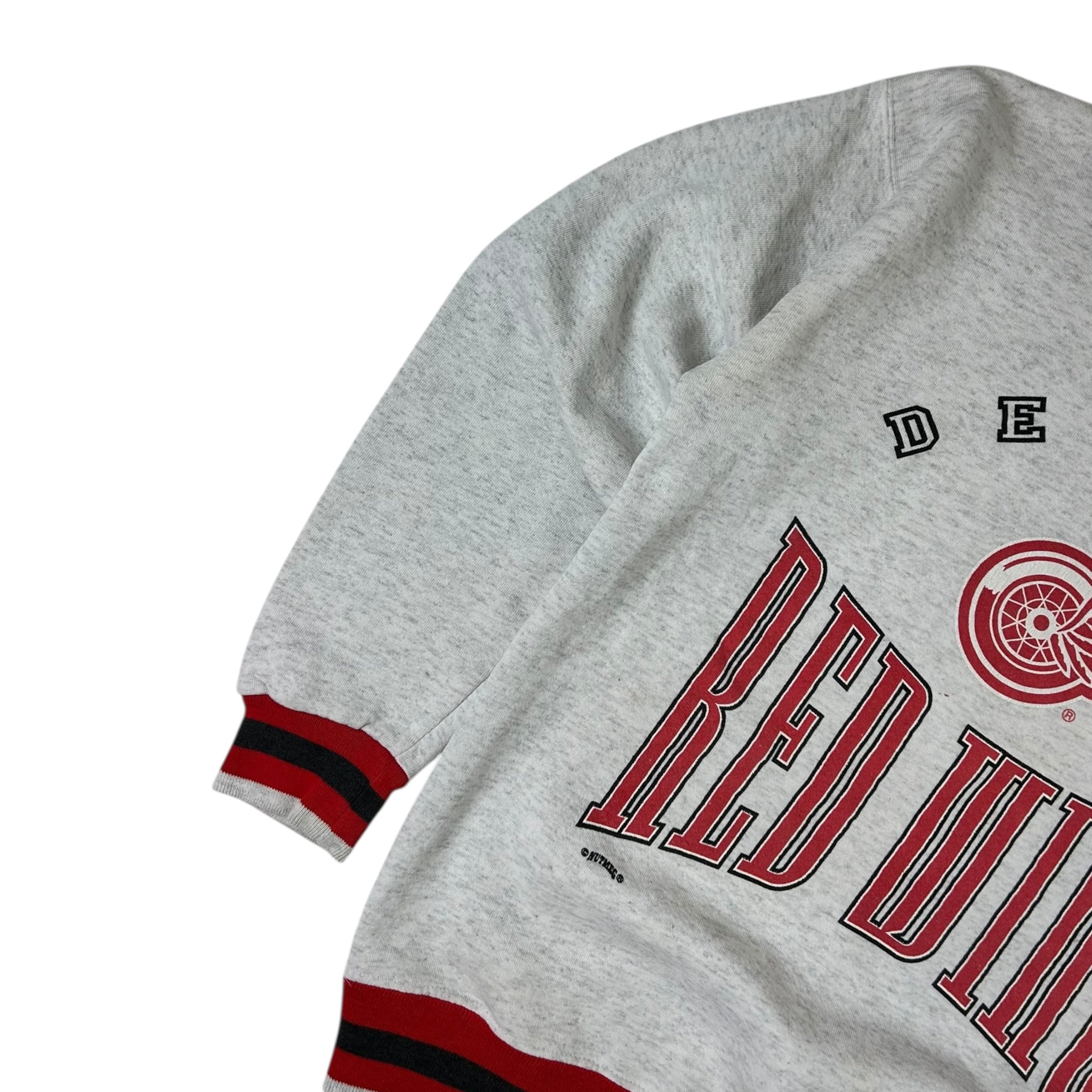 Vintage Red Wings by Nutmeg Mills Crewneck Grey NHL
