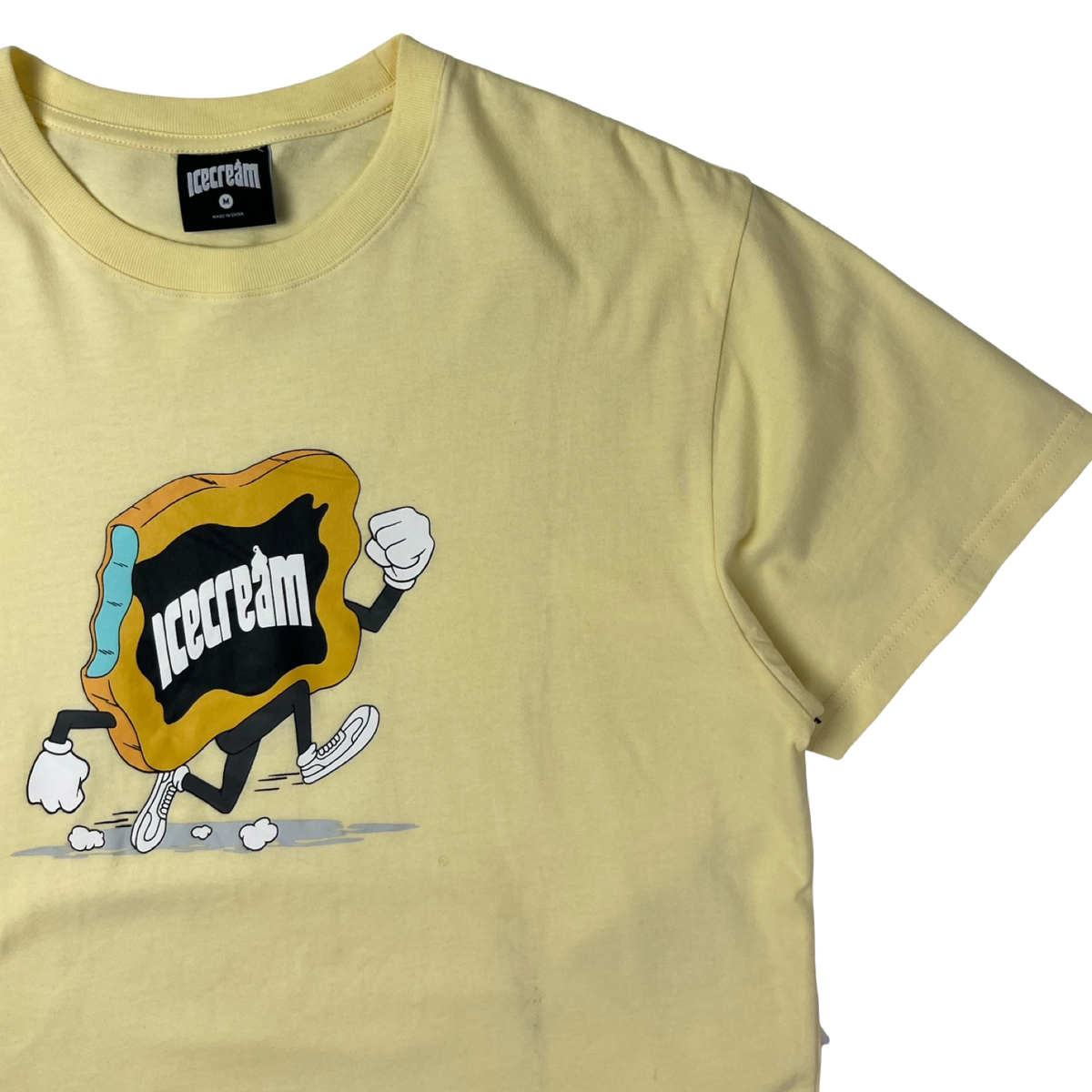 ICECREAM Running Logo Tee Patel Yellow