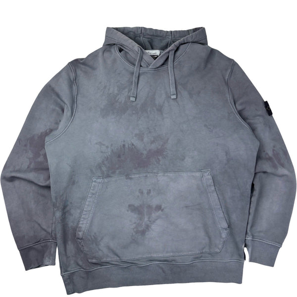 Stone Island Garment-Dyed Fleece Hoodie Washed Grey