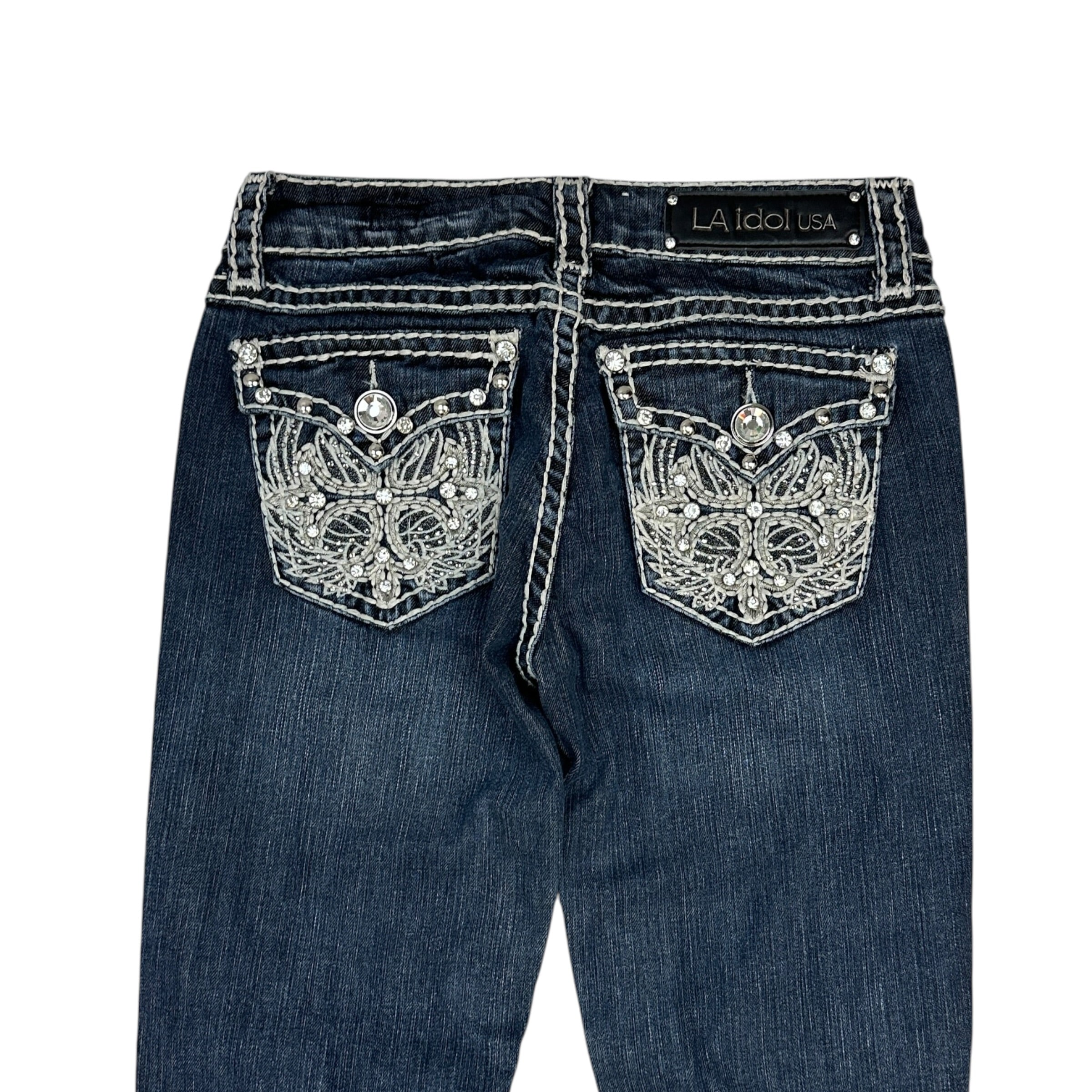 (W) Vintage Y2K L.A. Idol Rhinestone Denim Jeans