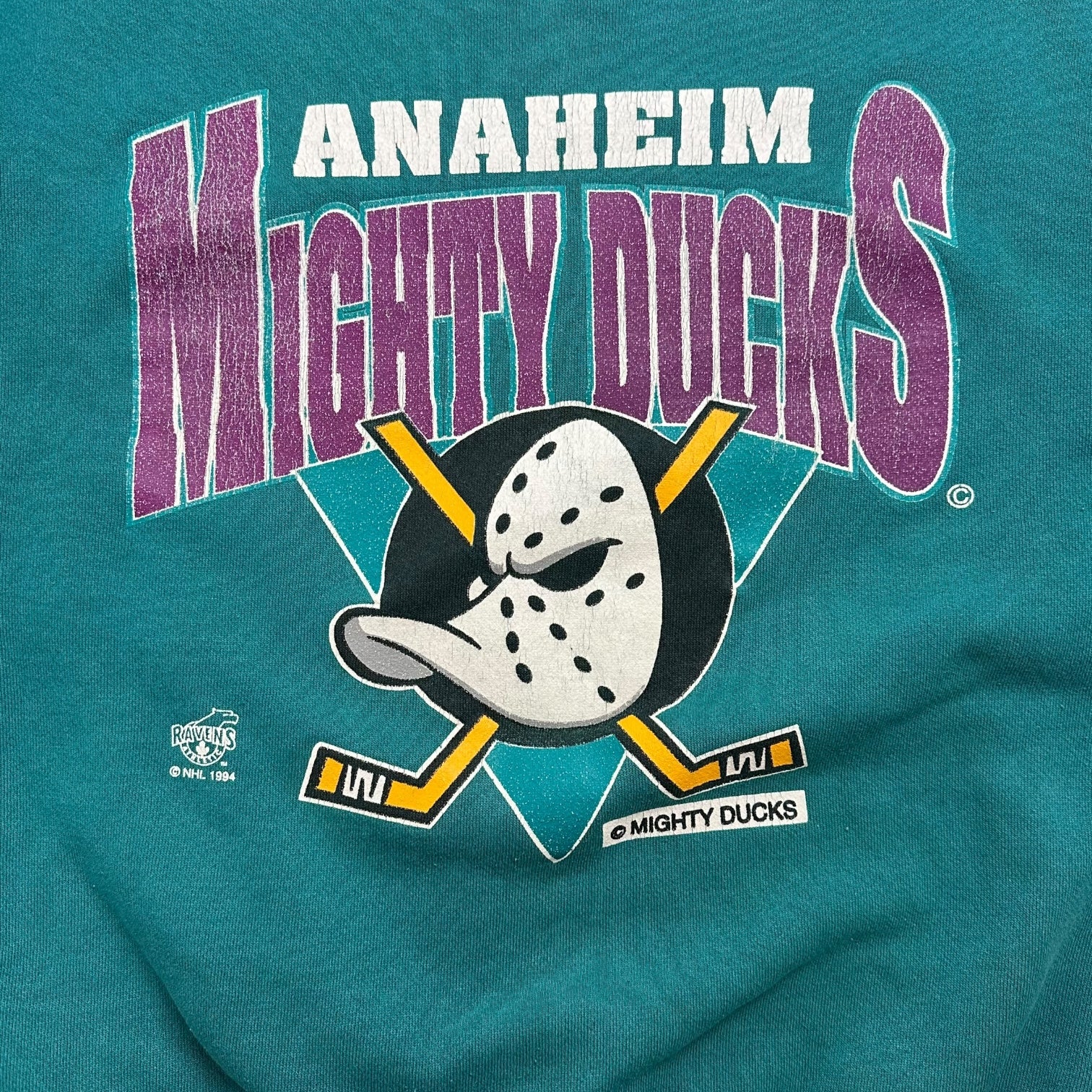 1994 Anaheim Might Ducks Crewneck Green