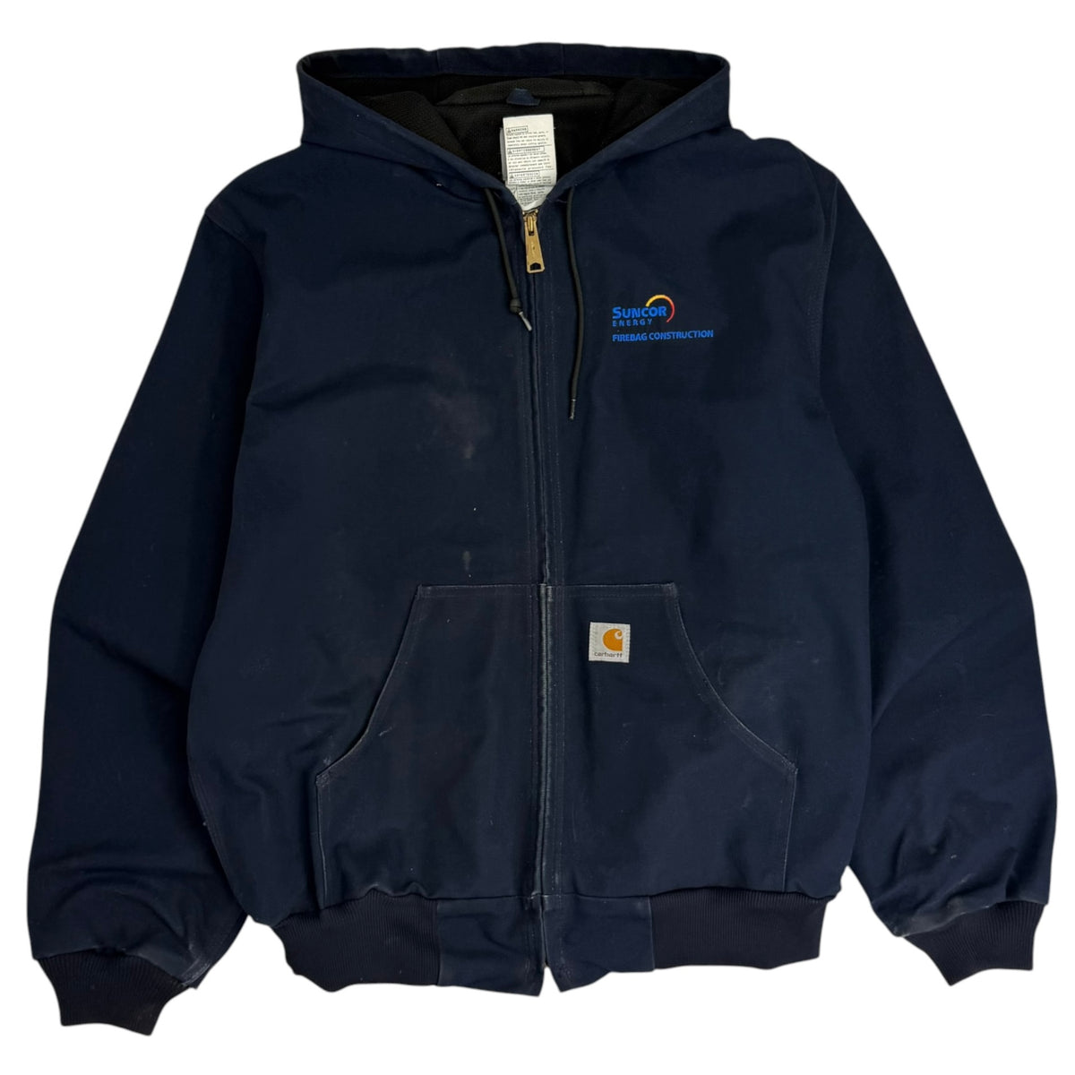 Vintage Carhartt Embroidered Active Jacket Navy m