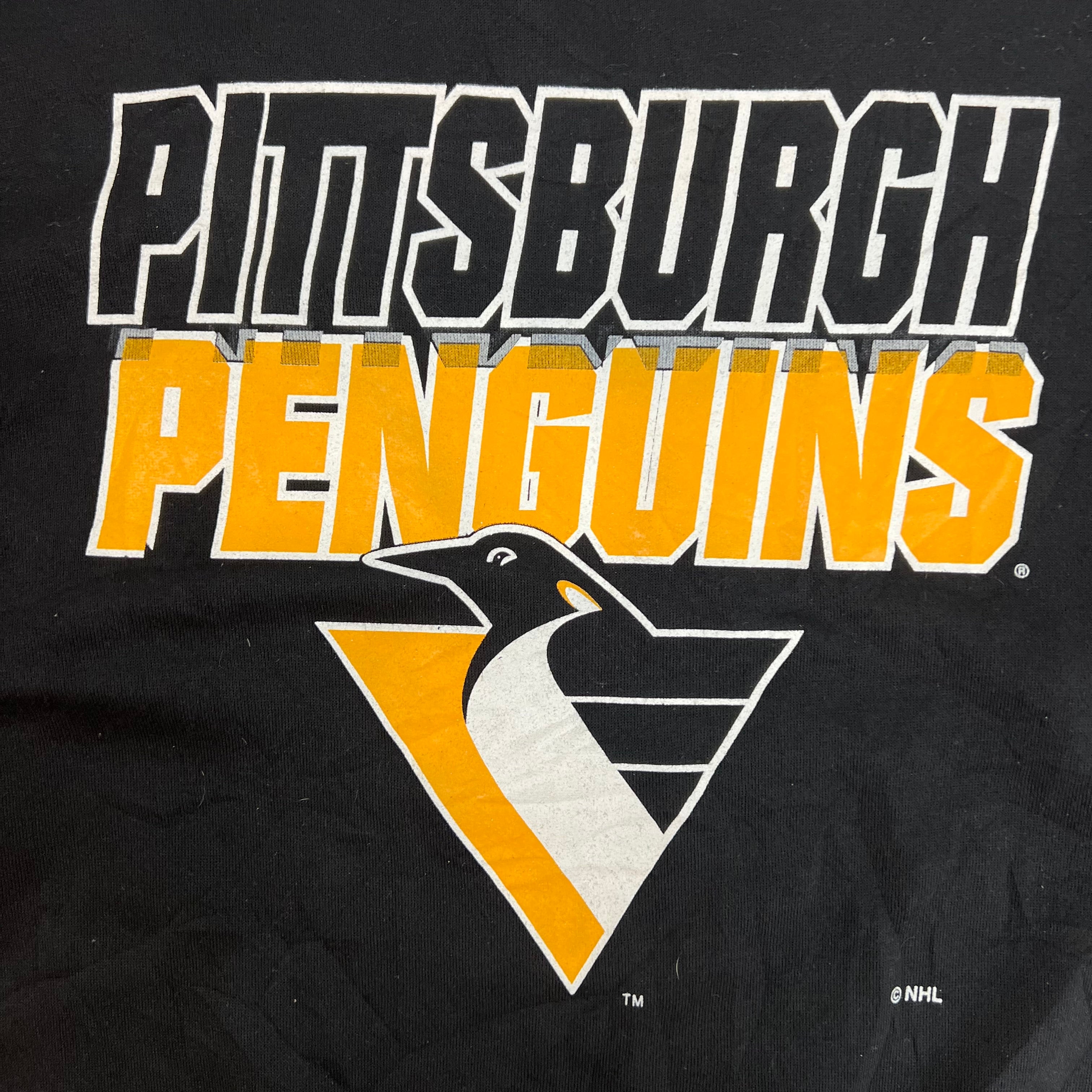 Vintage Pittsburgh Penguins Crewneck - Black Hockey Sweatshirt
