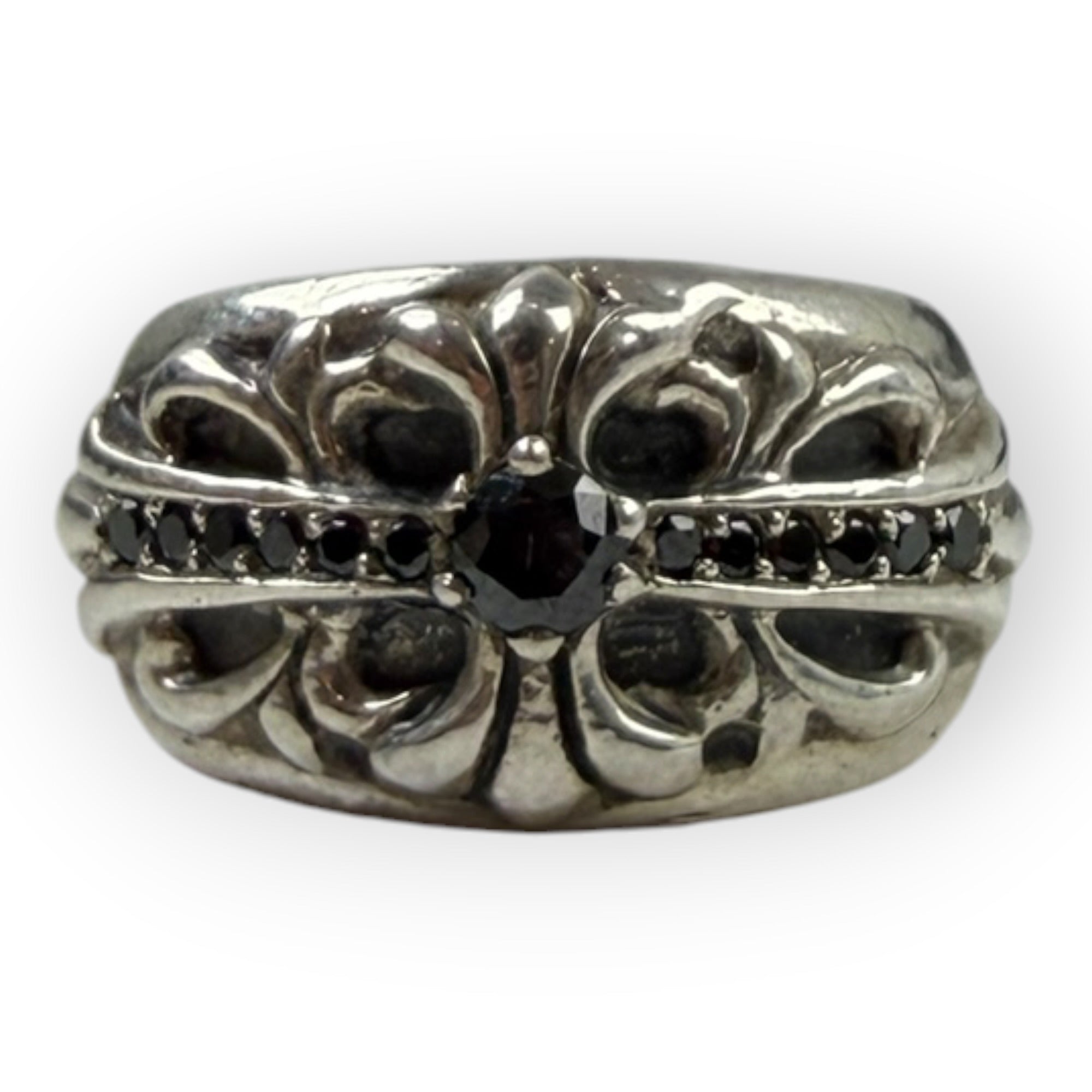 Chrome Hearts Keeper Ring Black Natural Diamonds NOT factory