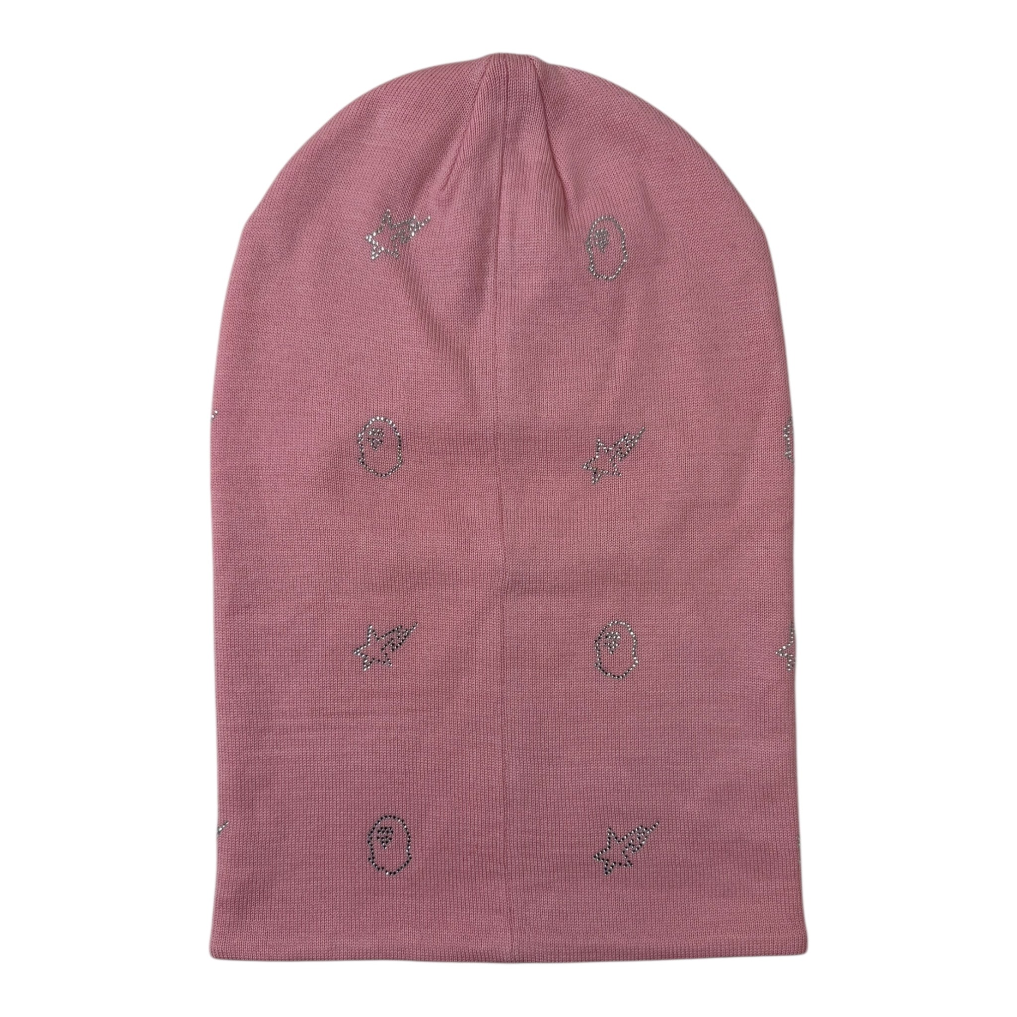 BAPE Black Crystal Stone Balaclava Pink