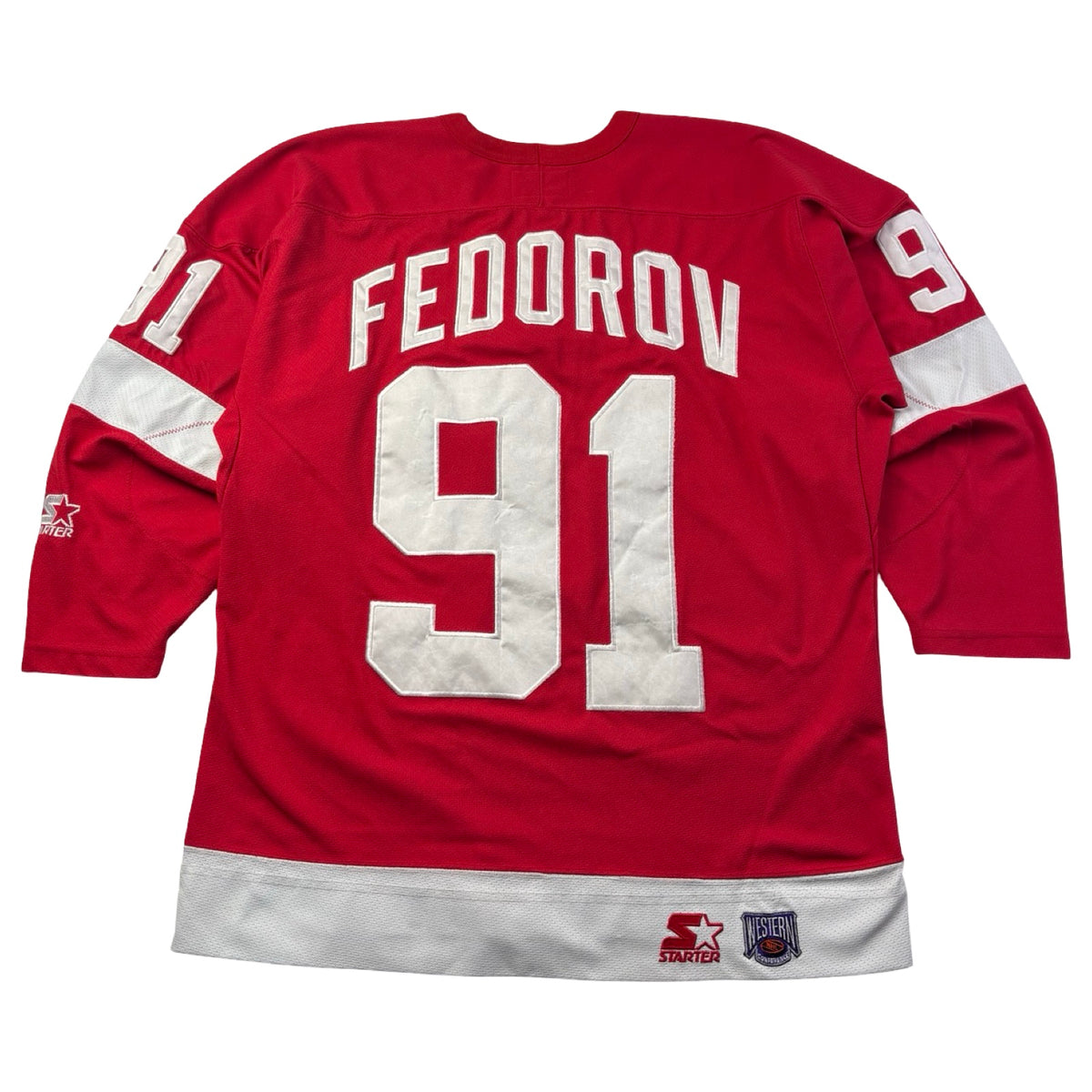 ‘90s Starter Detroit Red Wings Sergei Fedorov Away Jersey