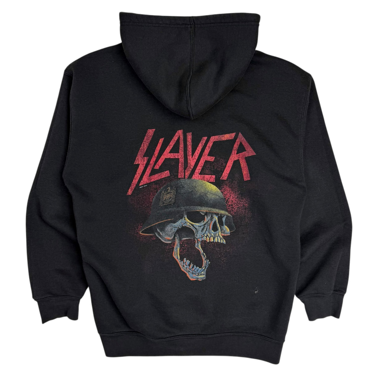 2007 Slayer Skull Zip Up Hoodie Faded Black
