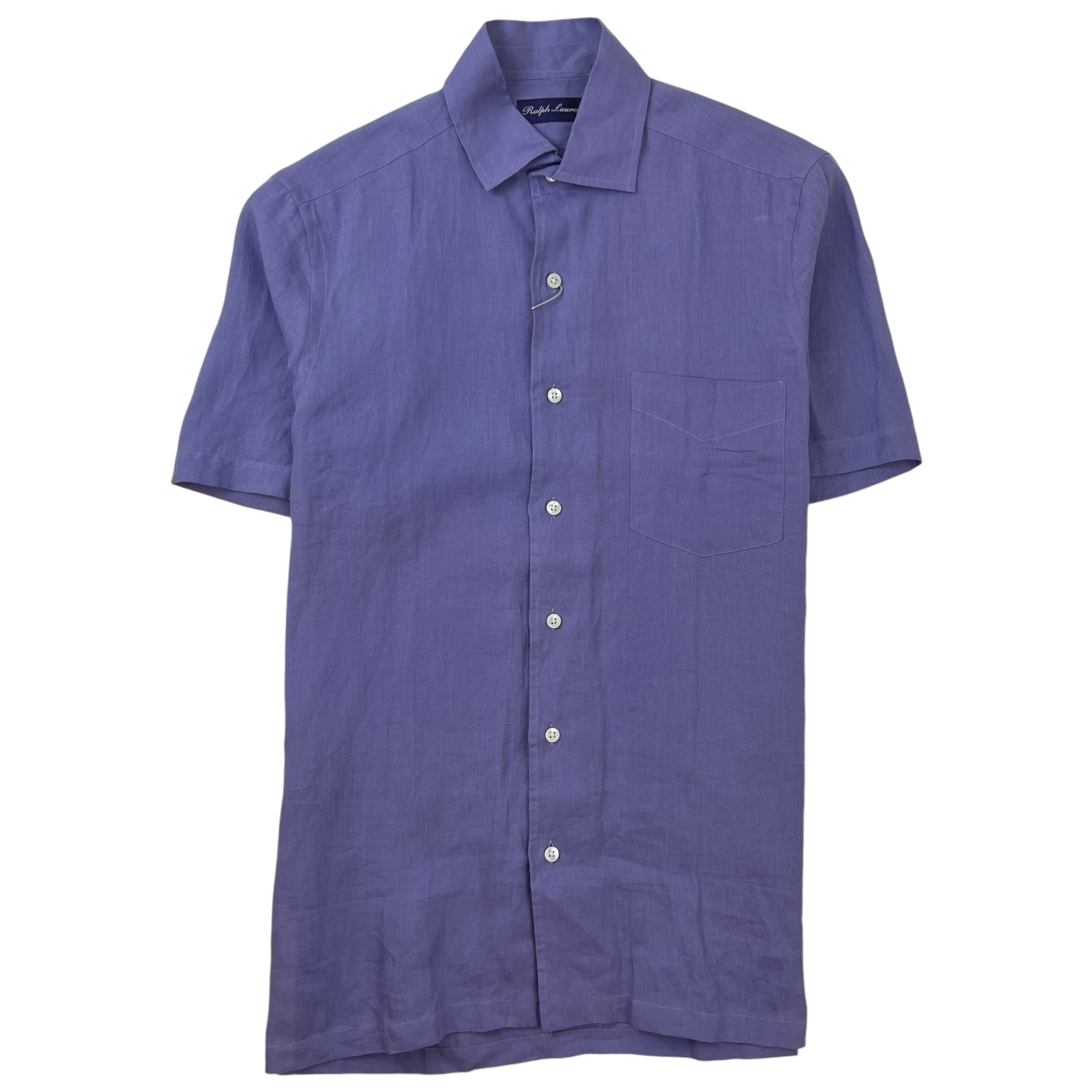 Vintage Ralph Lauren Purple Label Linen Button-Up T-Shirt