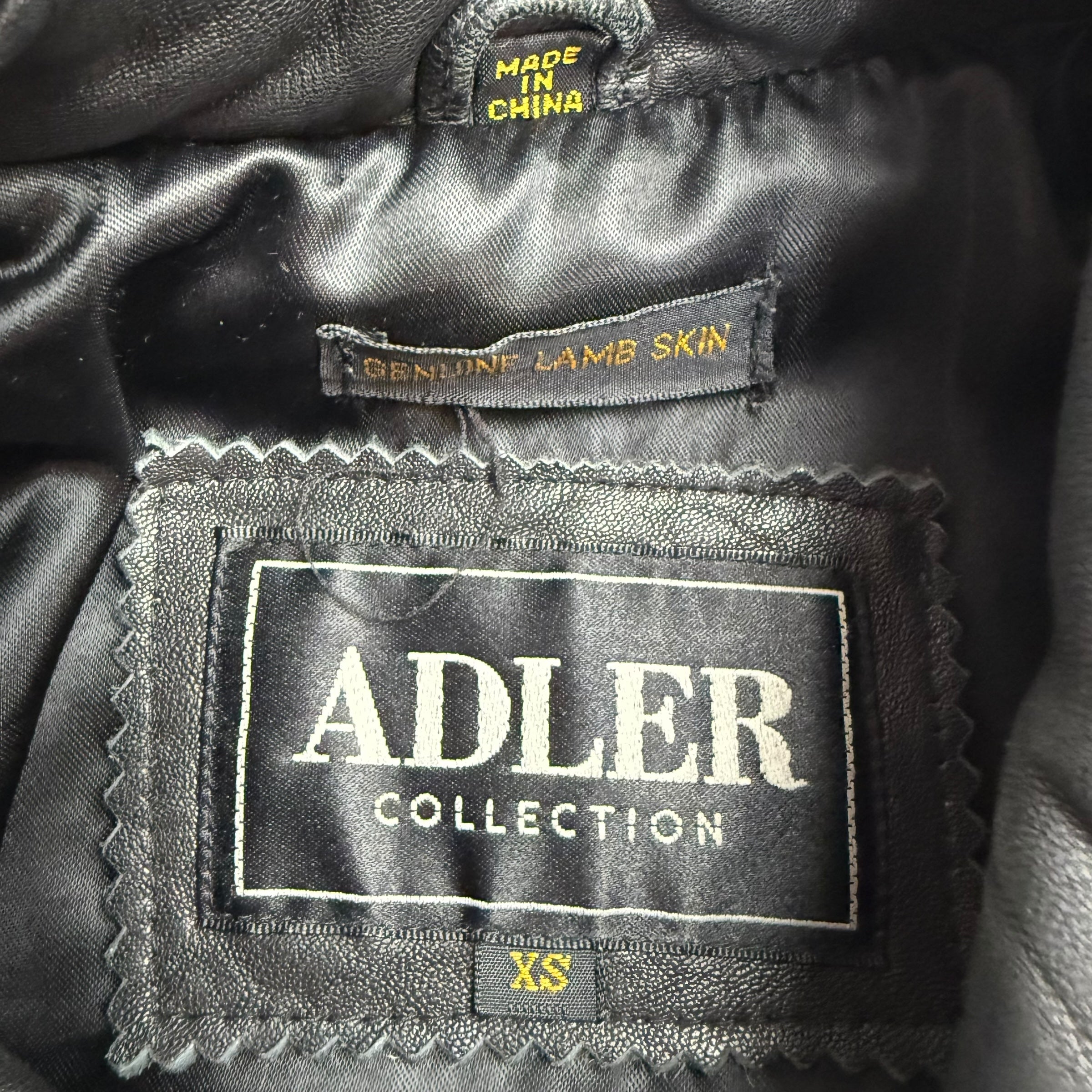 Vintage Women’s Adler Collection Button Up Leather Jacket Black