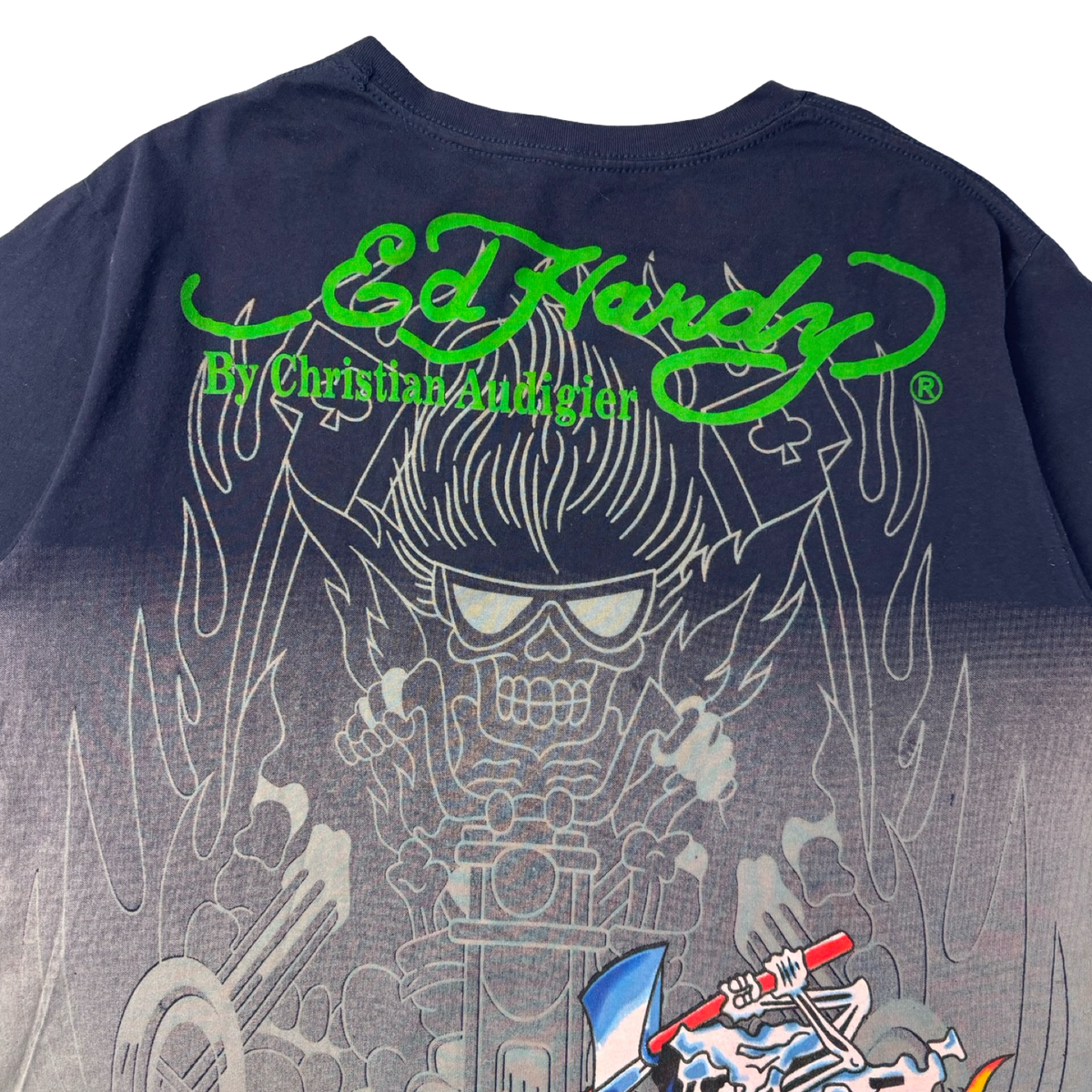 Vintage Y2K Ed Hardy Live to Ride Dead or Alive Rhinestone T-Shirt