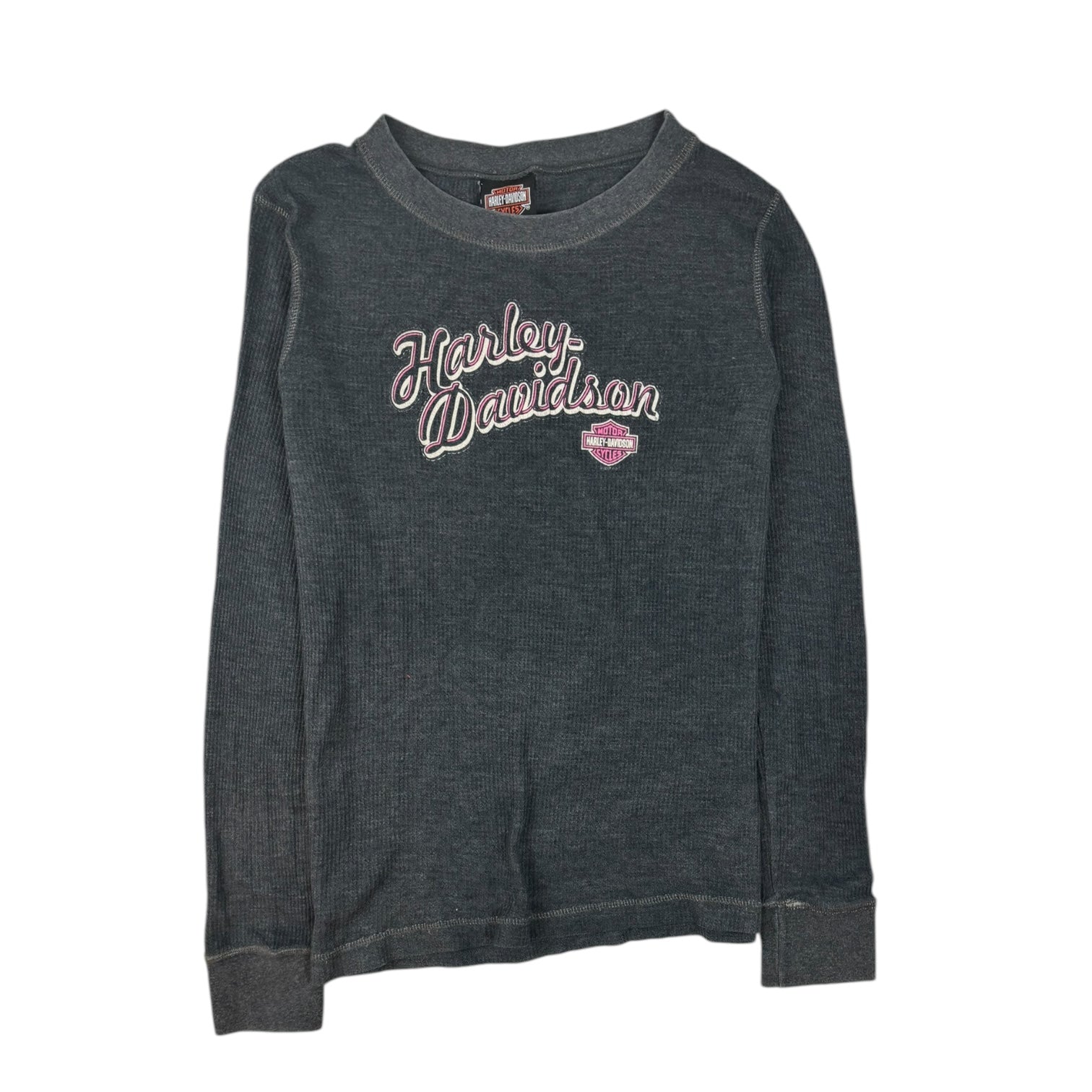 2007 Muskegon Women’s Harley Davidson Thermal Long Sleeve Grey