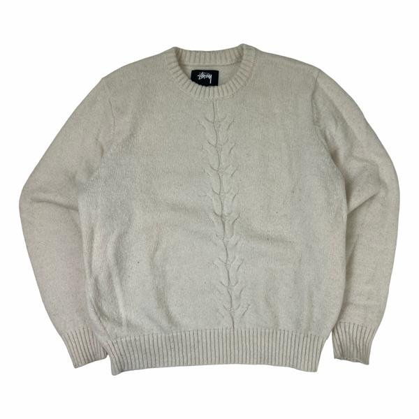 Stussy Double Cable Sweater Ivory