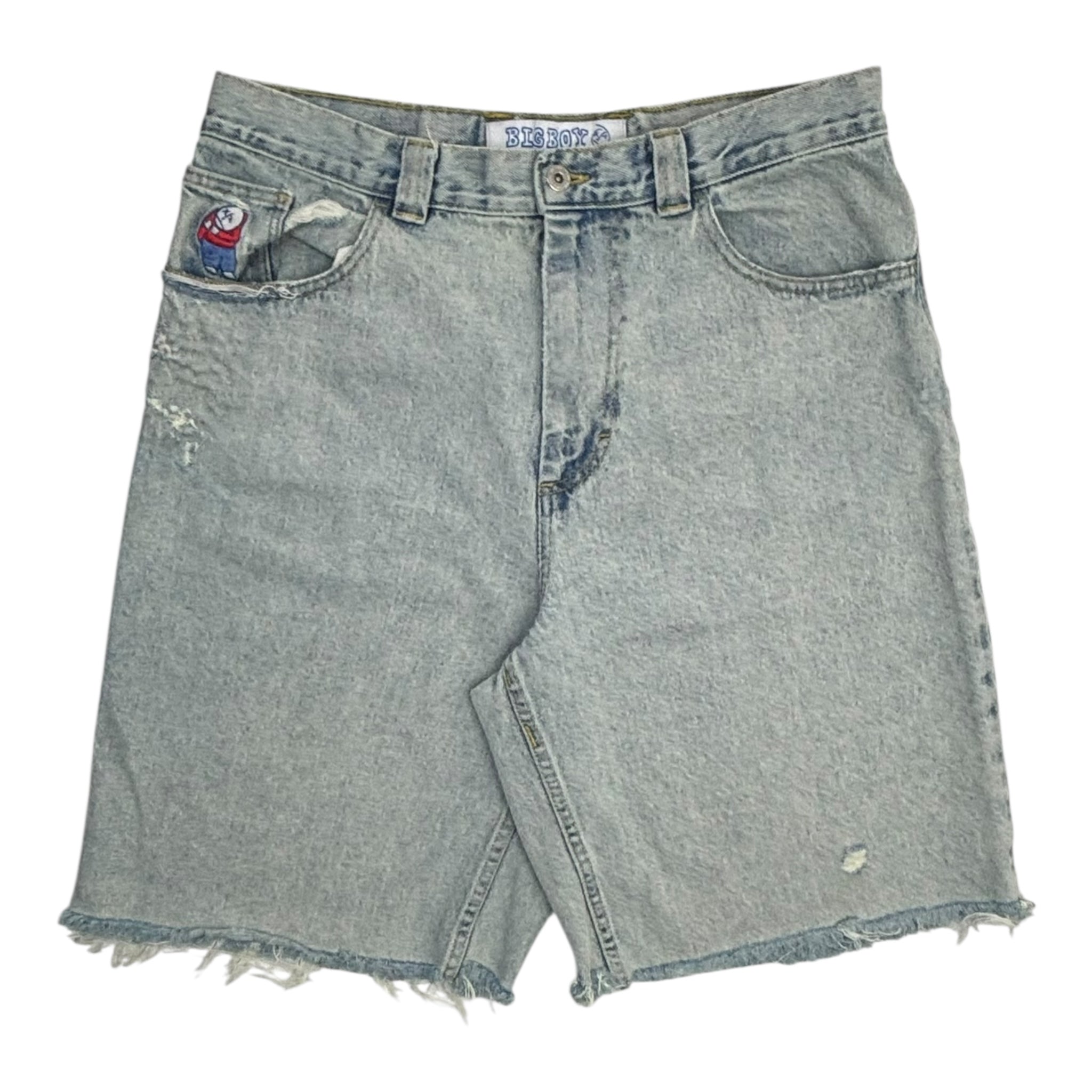 Polar Big Boy Distressed Light Wash Cut Off Shorts
