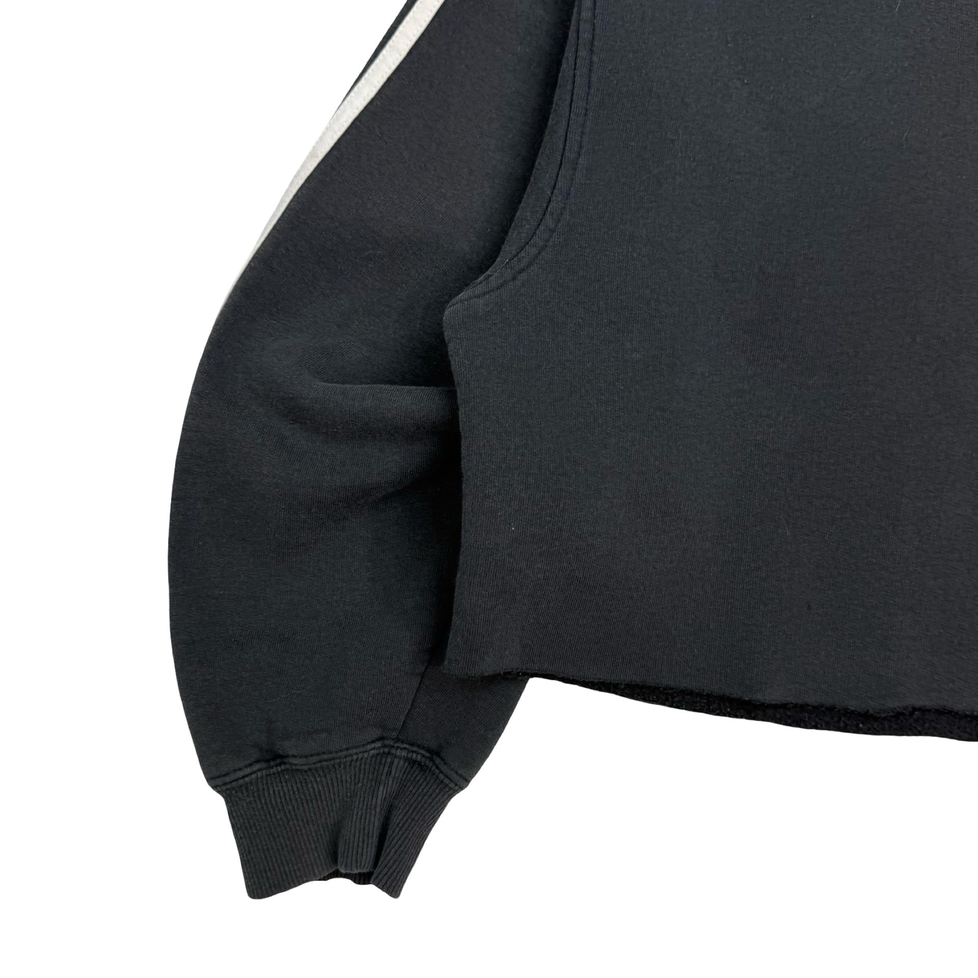 (W) Vintage Adidas Cropped Crewneck Sweater Black