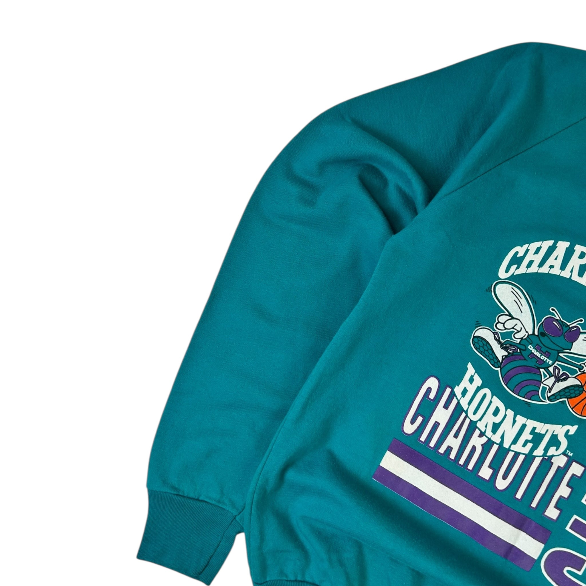 Vintage Charlotte Hornets Crewneck Teal NBA