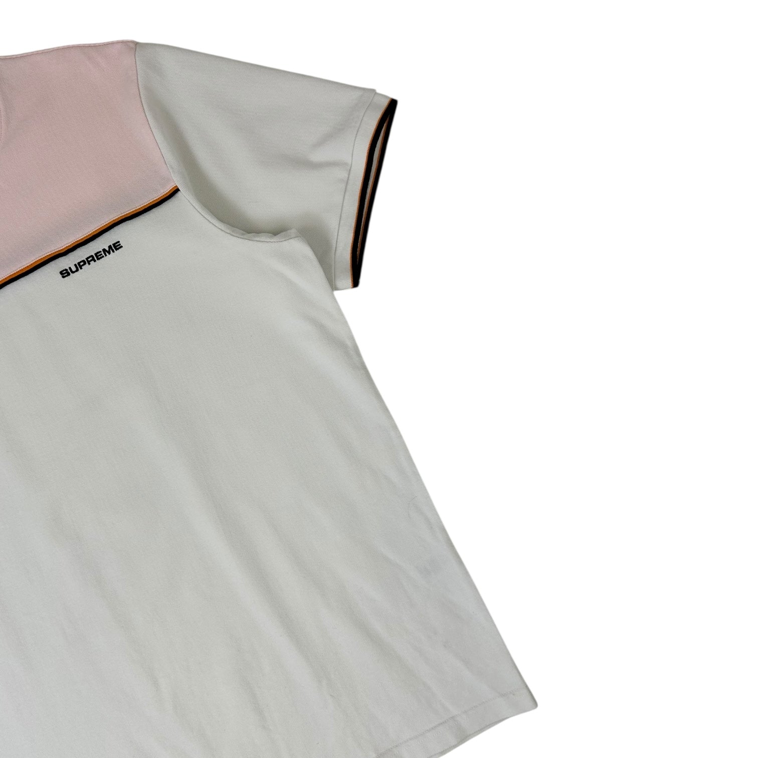 Supreme Contrast Yoke Pique White/Pink