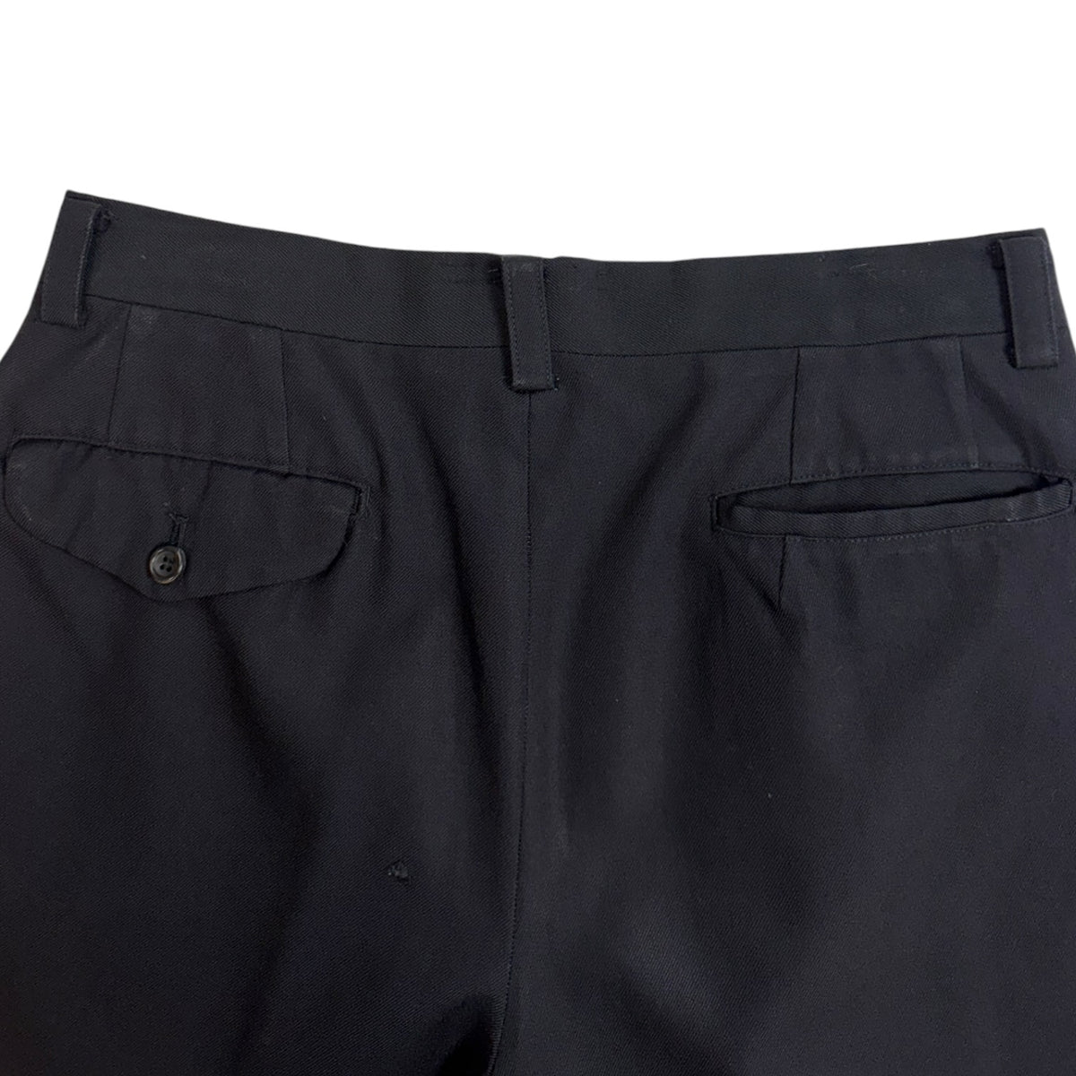 Comme Des Garçons Two-Tuck Pleated Trousers Black