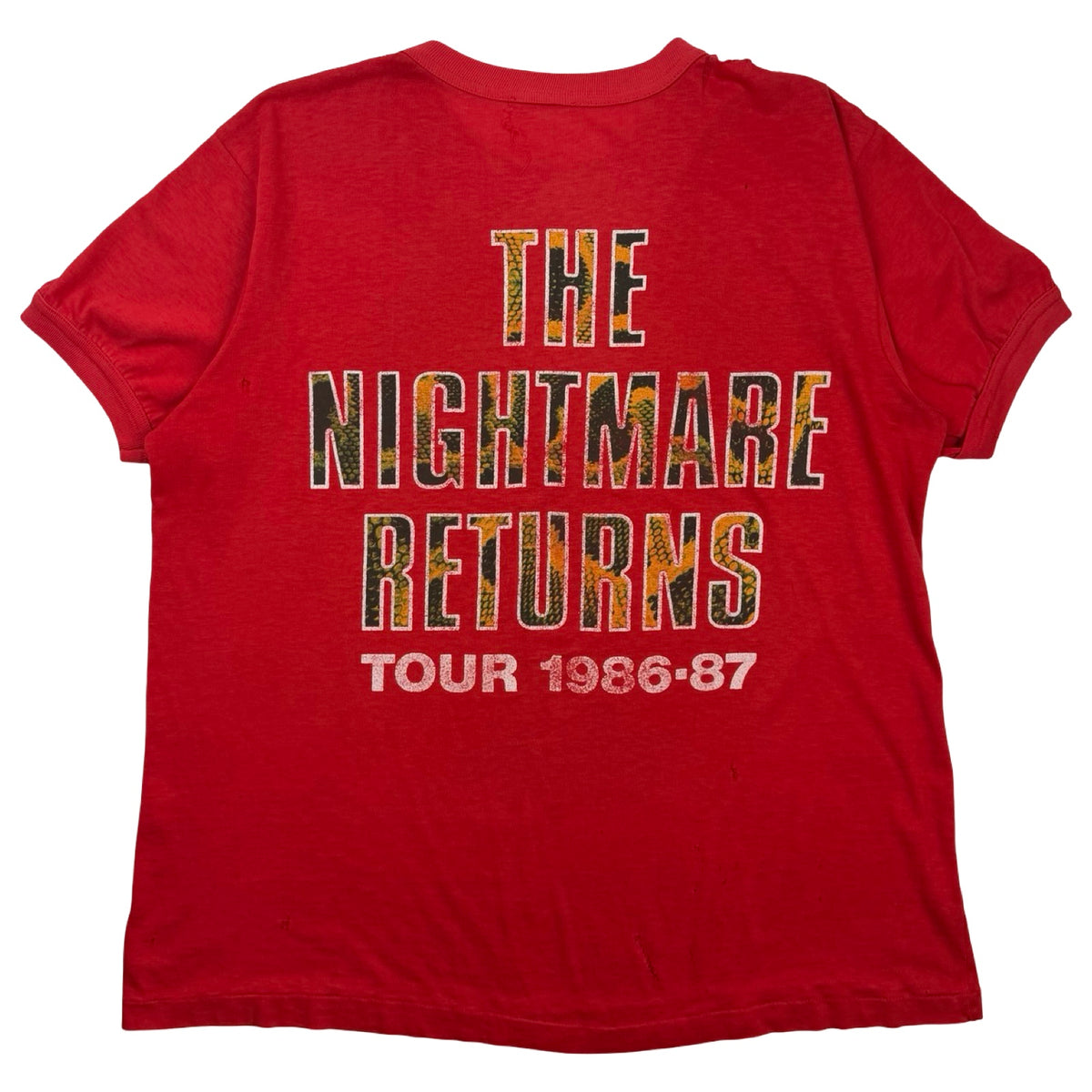 1986-87 Alice Cooper 'The Nightmare Returns'  Band T-Shirt Red