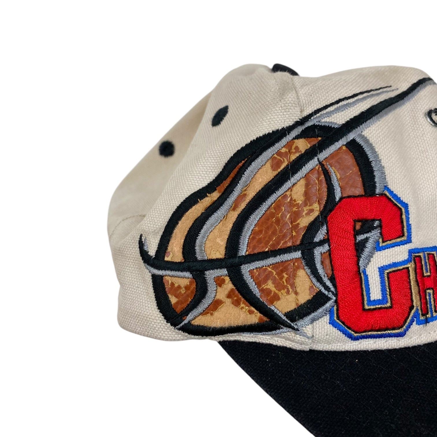 Vintage 1996 NBA Championship Chicago Bulls Snap Back Hat Cream