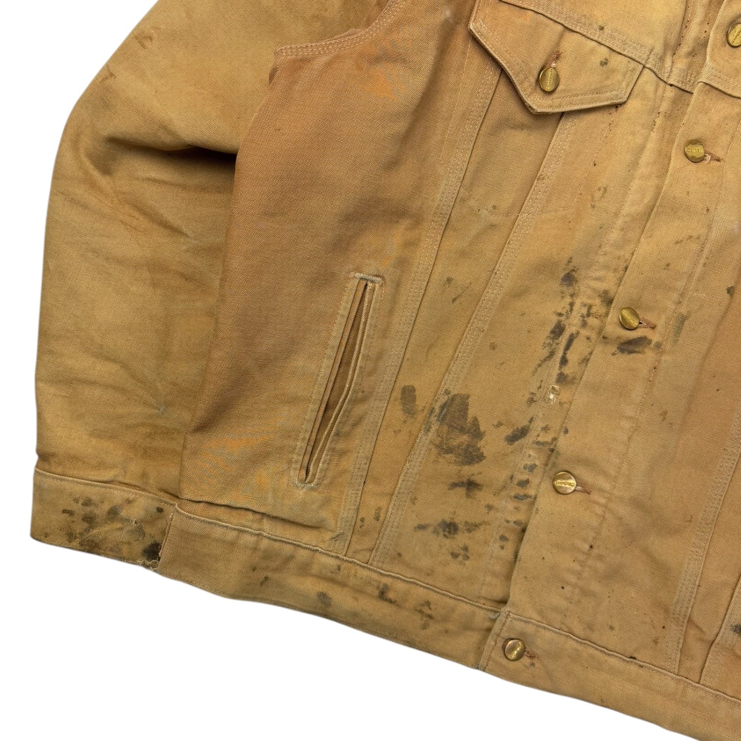 Carhartt J148 Blanket-Lined Firm Duck Jean Jacket Brown