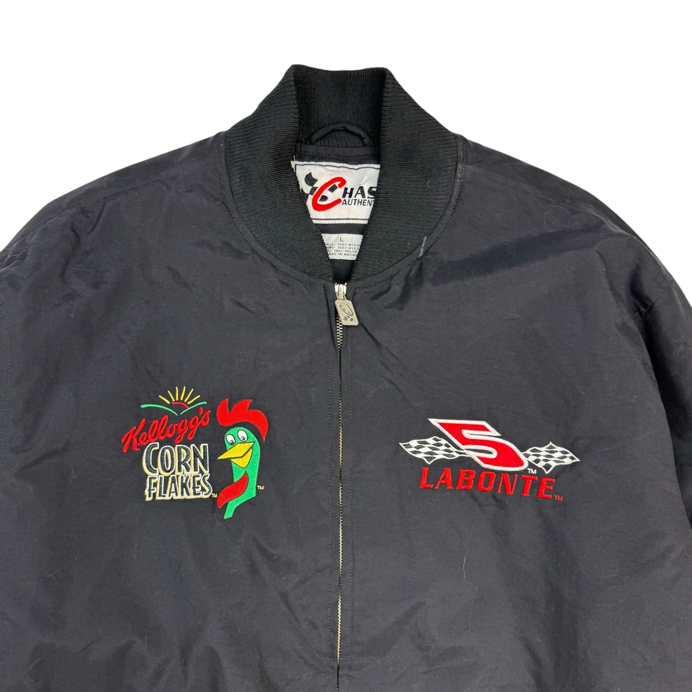 Vintage NASCAR Team Labonte Racing Jacket Black