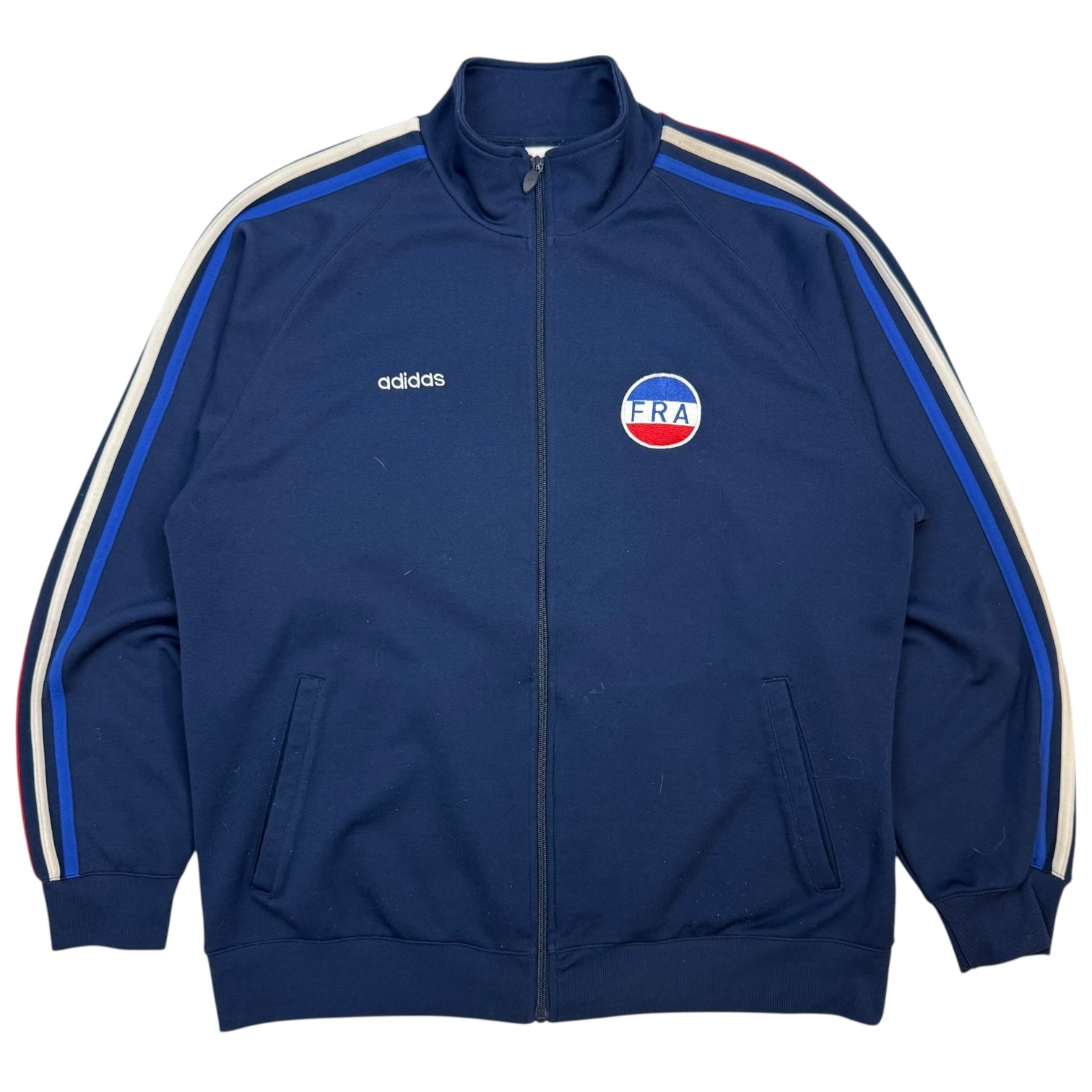 Vintage Adidas France Zip Up Track Jacket Blue