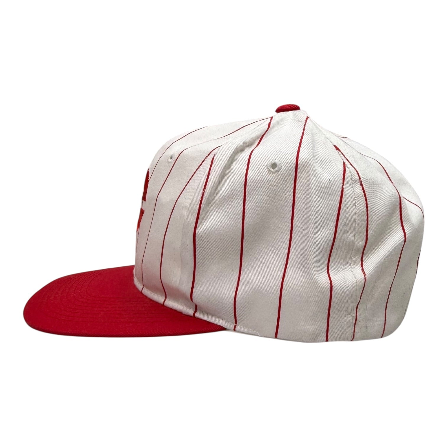 Vintage Cincinnati Reds Pin Stripe SnapBack Hat White/Red
