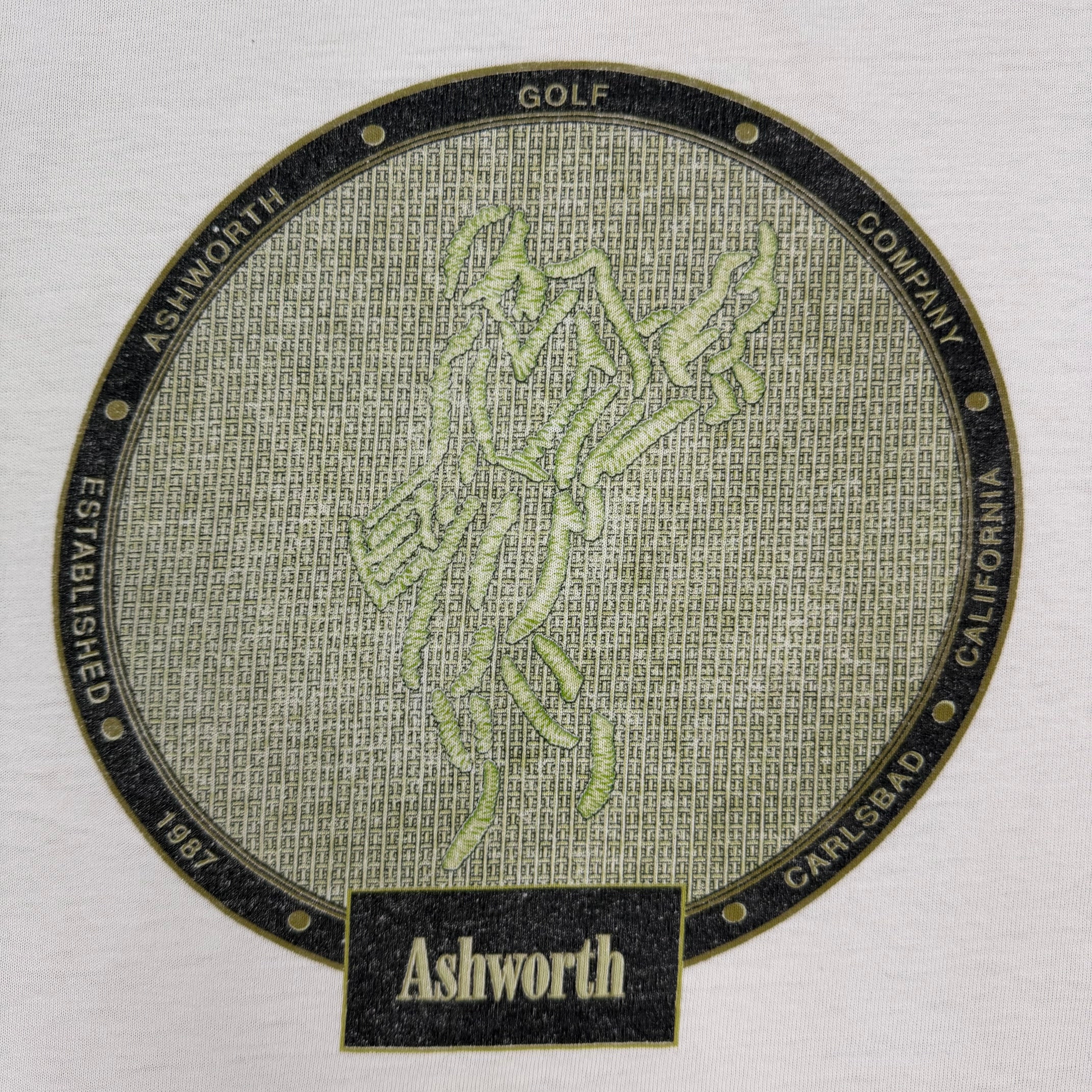 Vintage Ashworth Golf Tee White