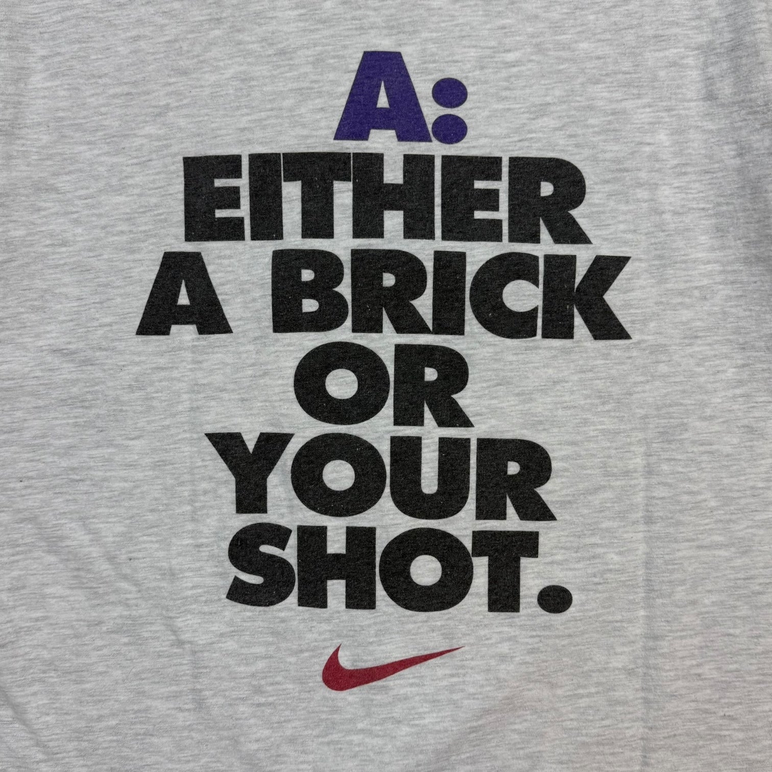 Vintage Nike Q&A Tee Grey