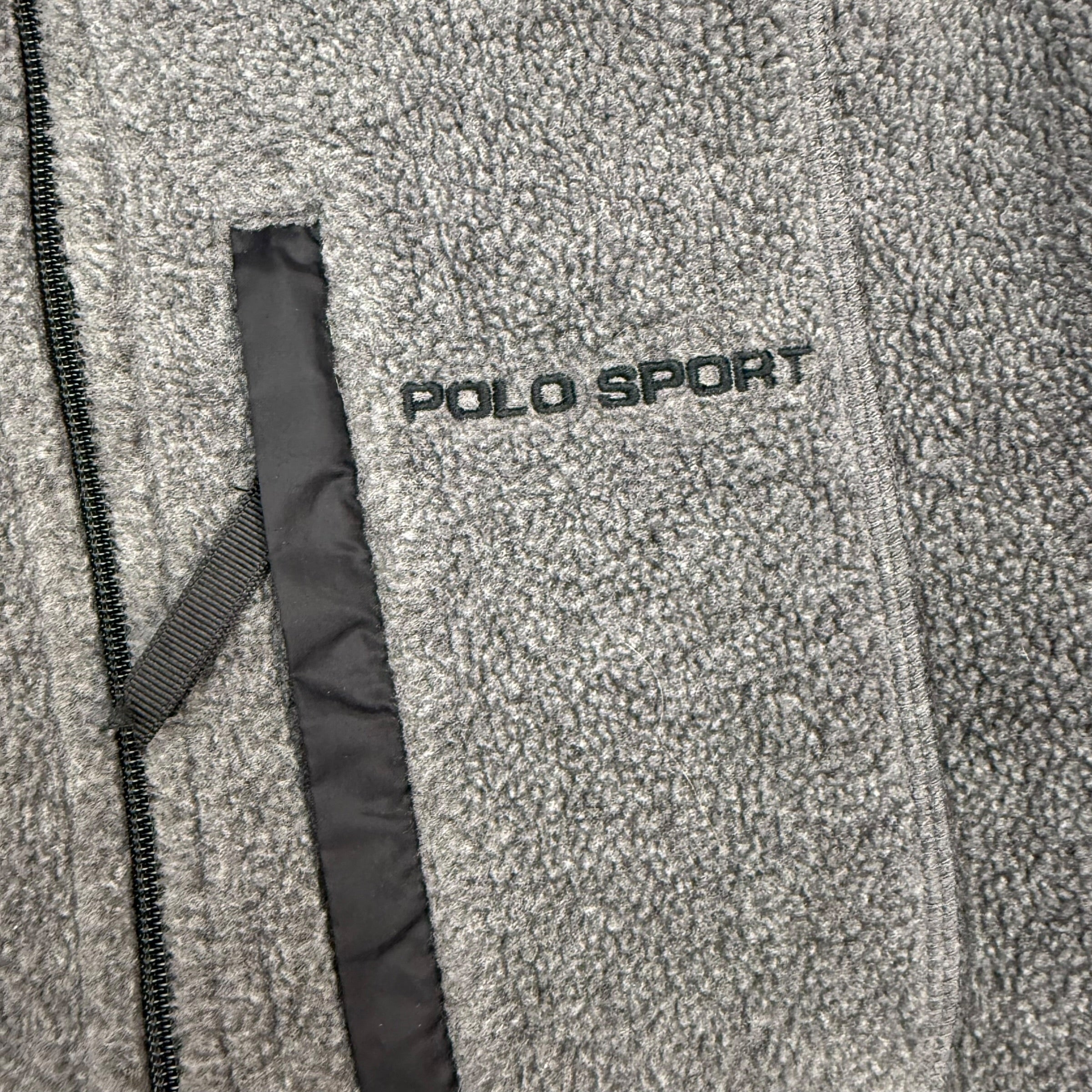 Vintage Polo Sport Ralph Lauren Fleece Zip Up Grey
