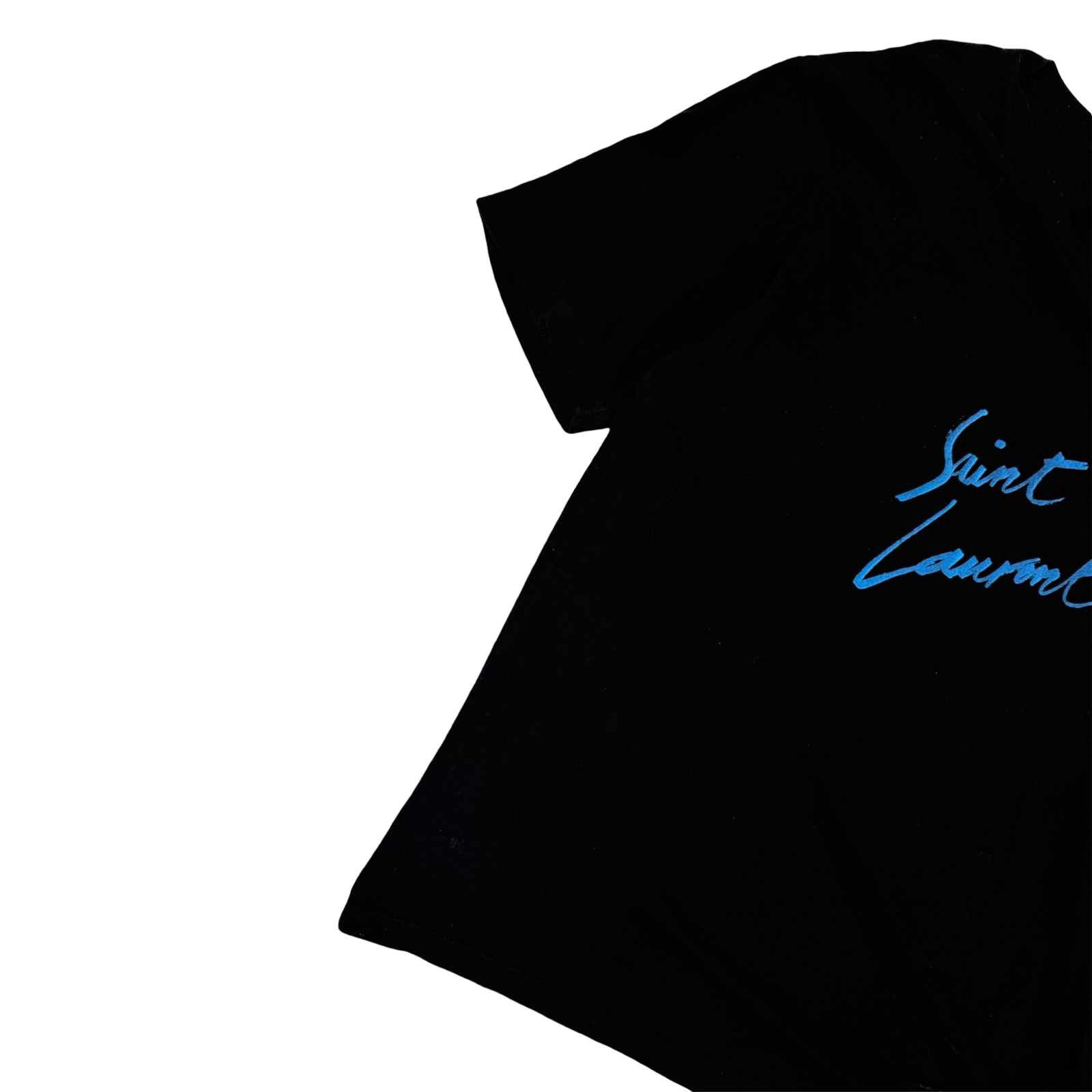Saint Laurent Paris Black Cotton T-Shirt Black