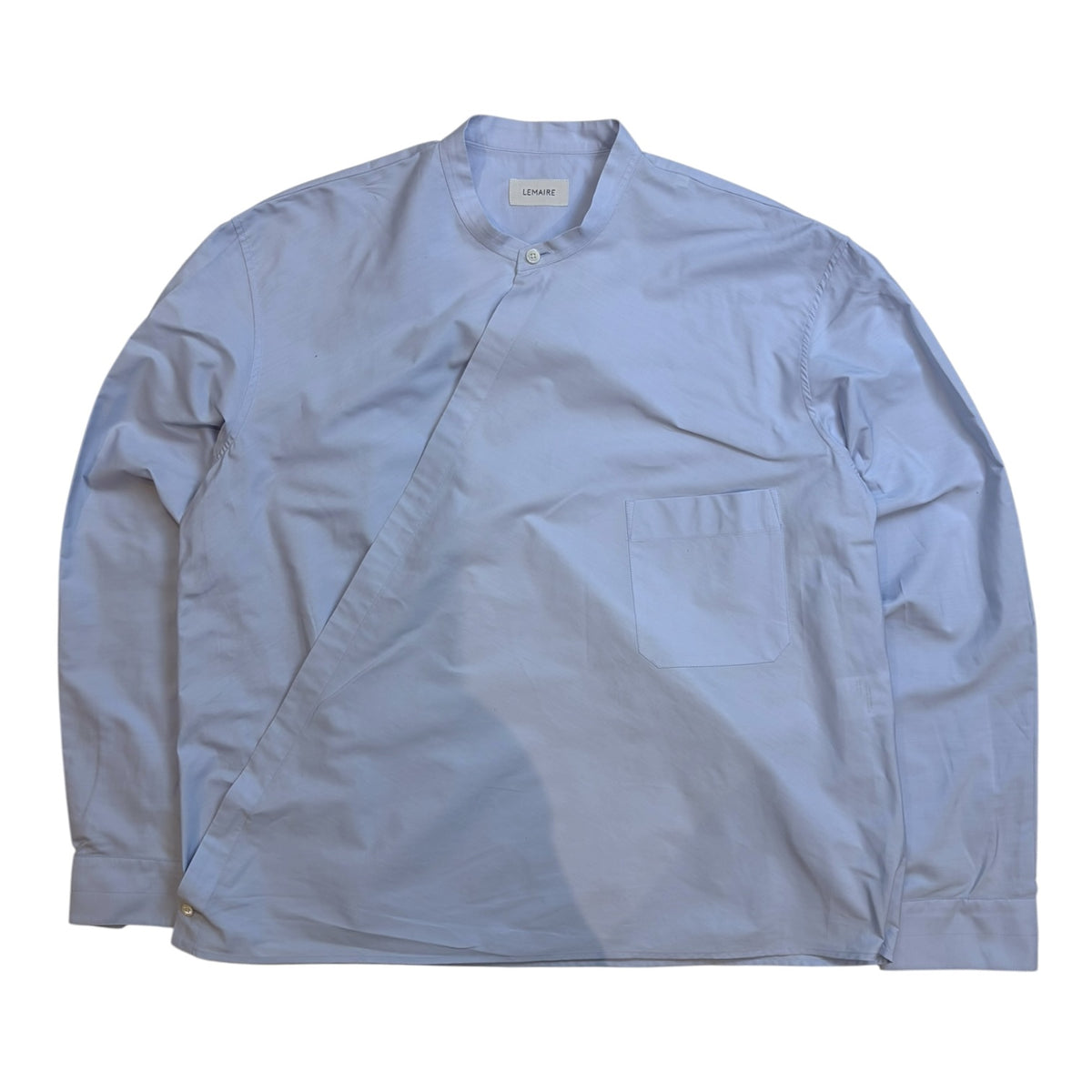 Lemaire Wrap-Over Shirt Light Blue
