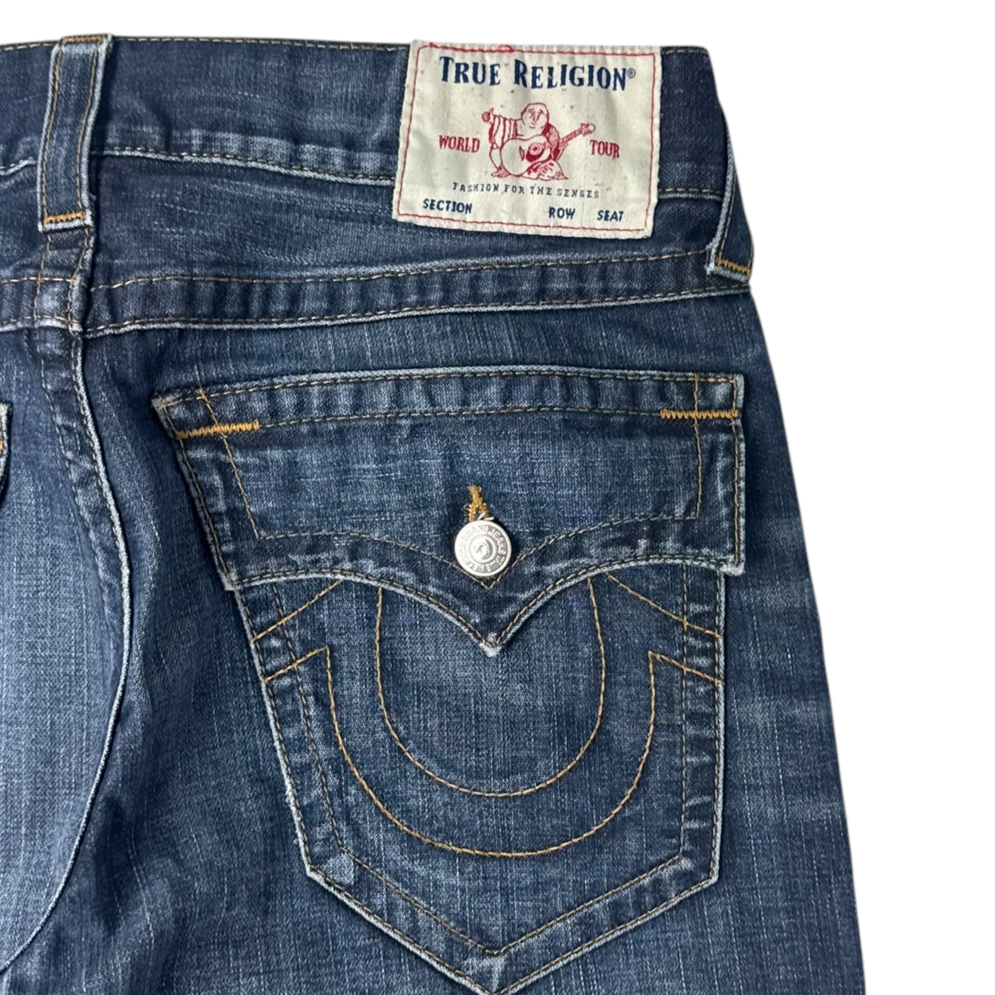 True Religion Billy Flap Boot Cut Denim Dark Indigo
