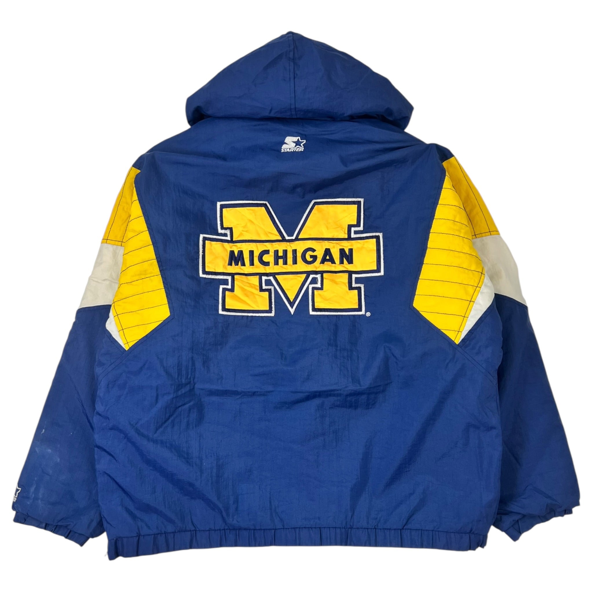Vintage Michigan Wolverines Hooded Pullover Jacket by Starter