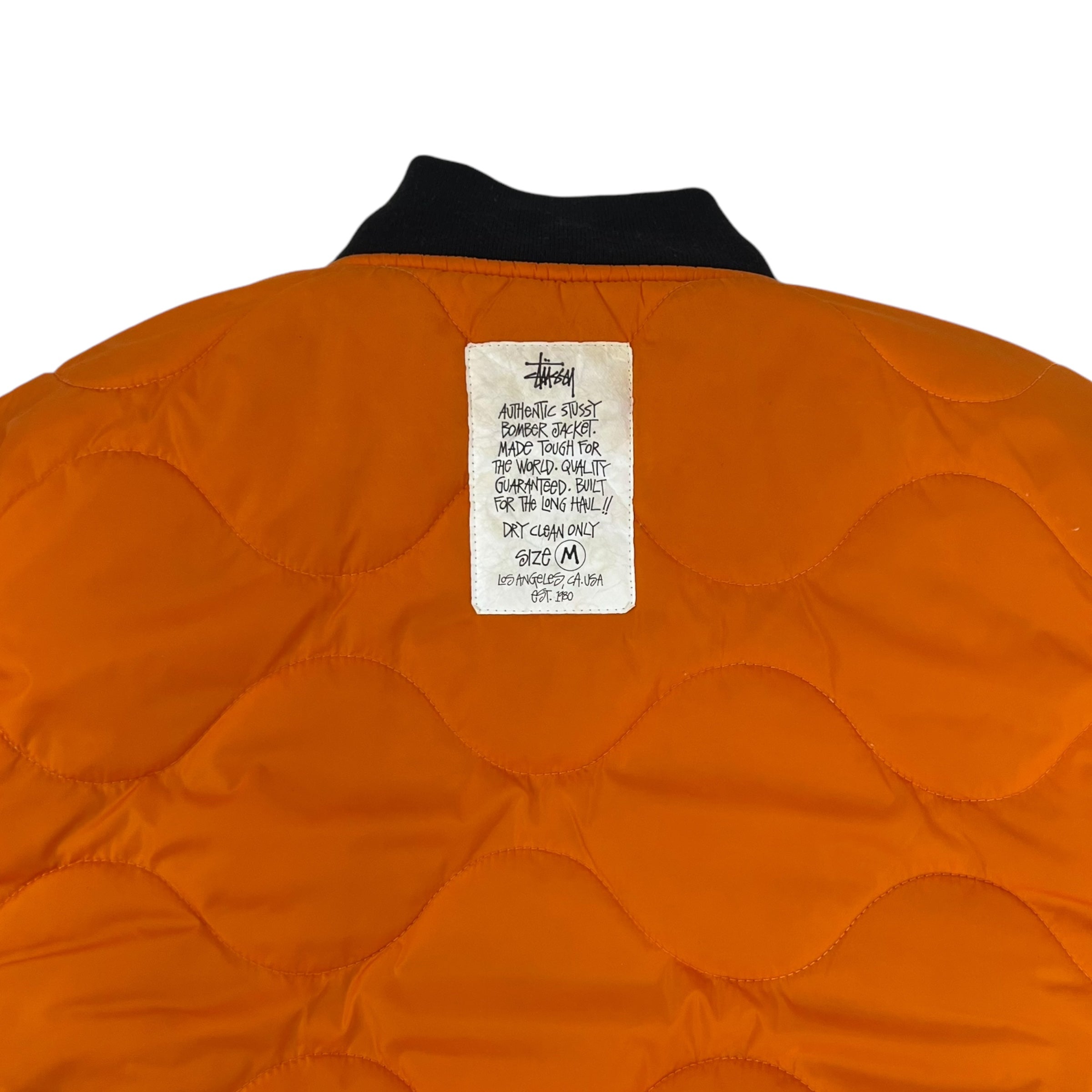 Stussy Built Reversible Bomber Jacket Black/Orange