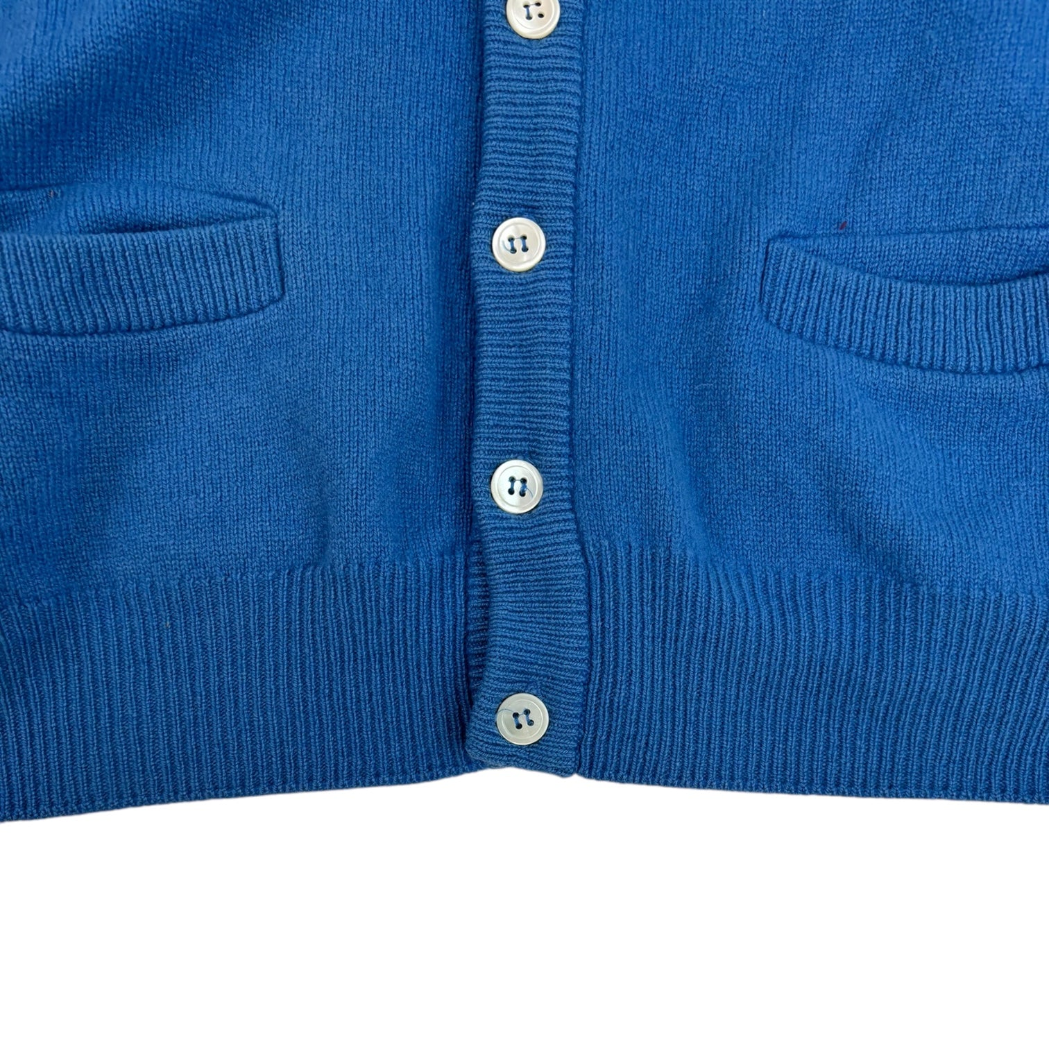 Vintage Lacoste Wool Button-Up Cardigan Blue